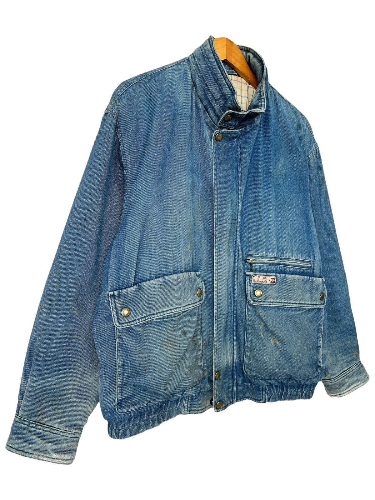 Burberry Vintage Burberrys Sunfaded Distressed Denim Jacket Size US L / EU 52-54 / 3 - 6 Thumbnail