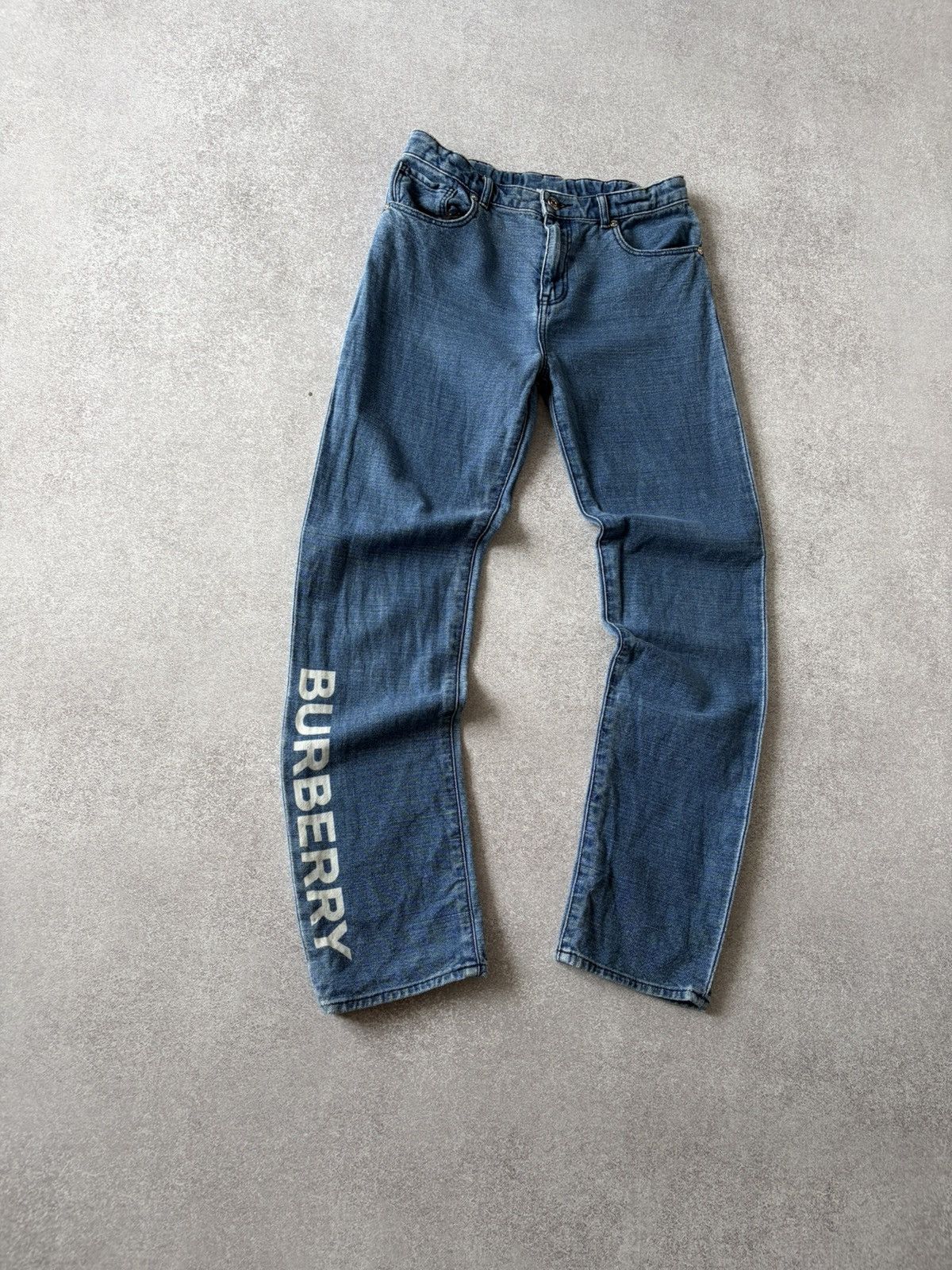 Burberry Burberry London Big Logo Denim Blue Jeans Pants Size It 40 Size 27" / US 4 / IT 40 - 2 Thumbnail