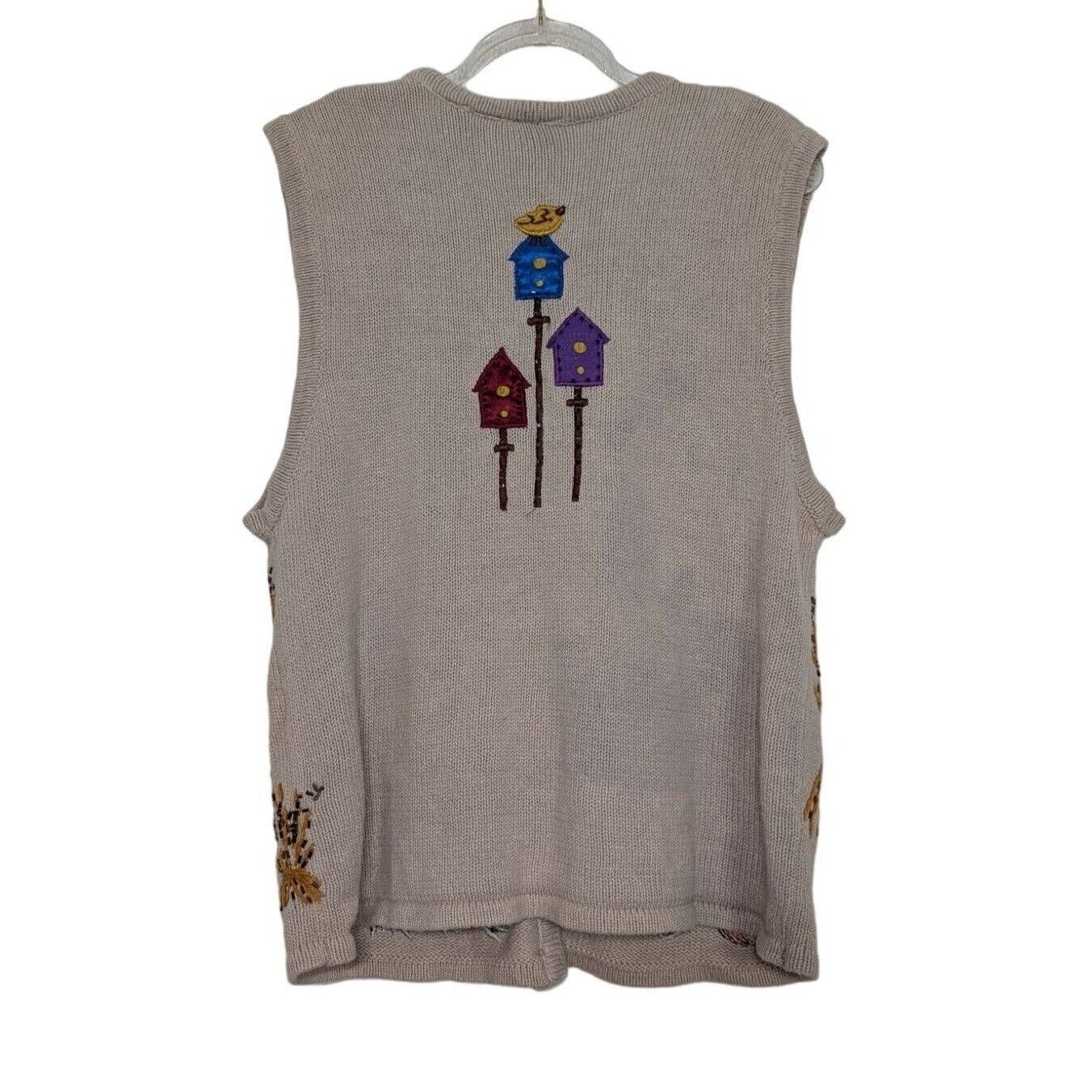 Designer Vintage Fall Scarecrow Sweater Vest Womens Size Small Beige Size S / US 4 / IT 40 - 9 Thumbnail