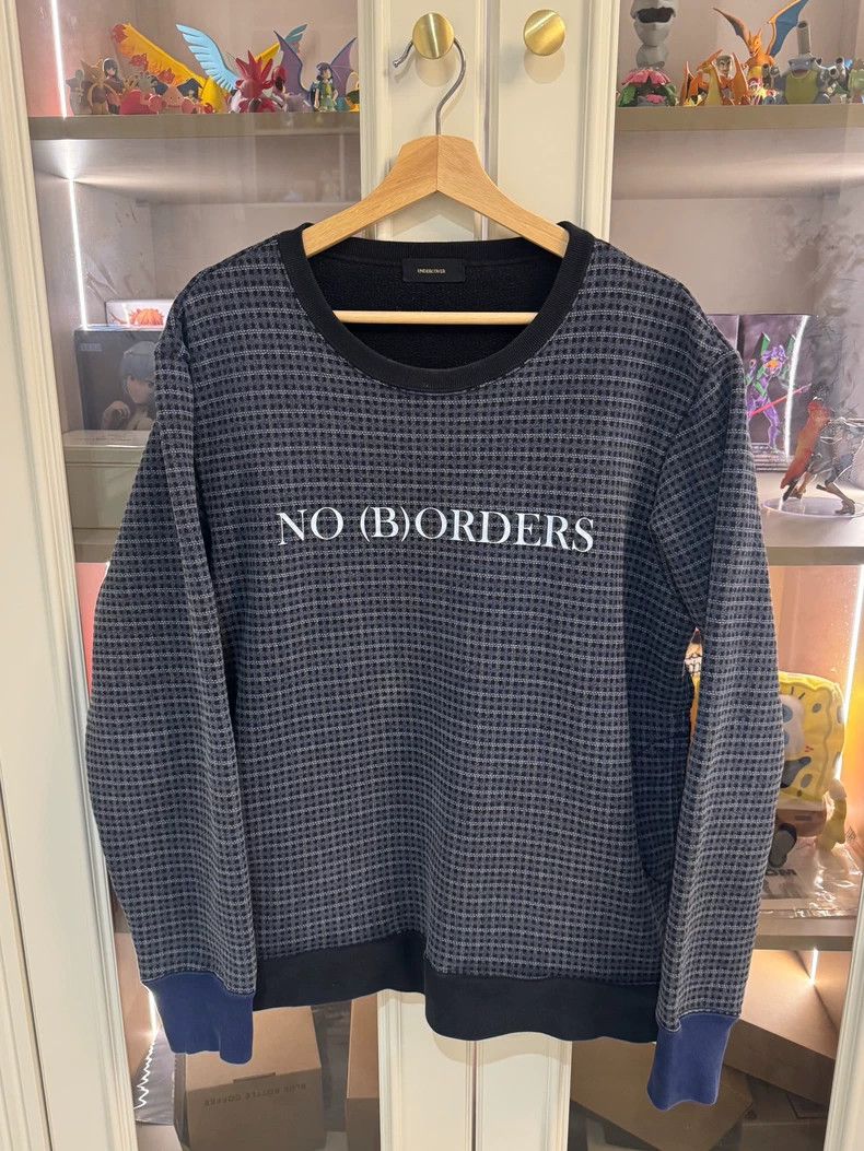 Undercover Undercover 15fw Plaid Destruction Slogan Sweatshirt Size US L / EU 52-54 / 3 - 1 Thumbnail