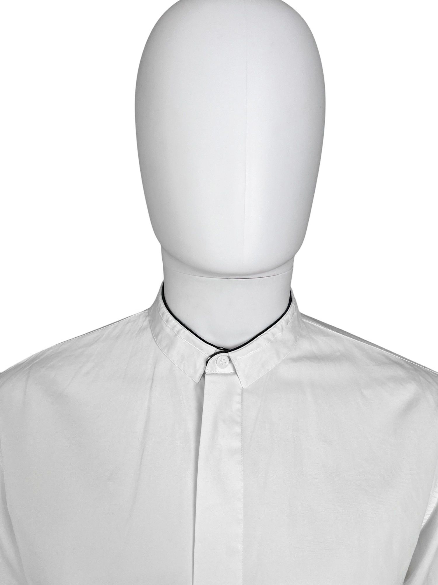 Dior by Kris Van Assche F/W2010 White Cotton Korean Shirt Size US L / EU 52-54 / 3 - 5 Thumbnail