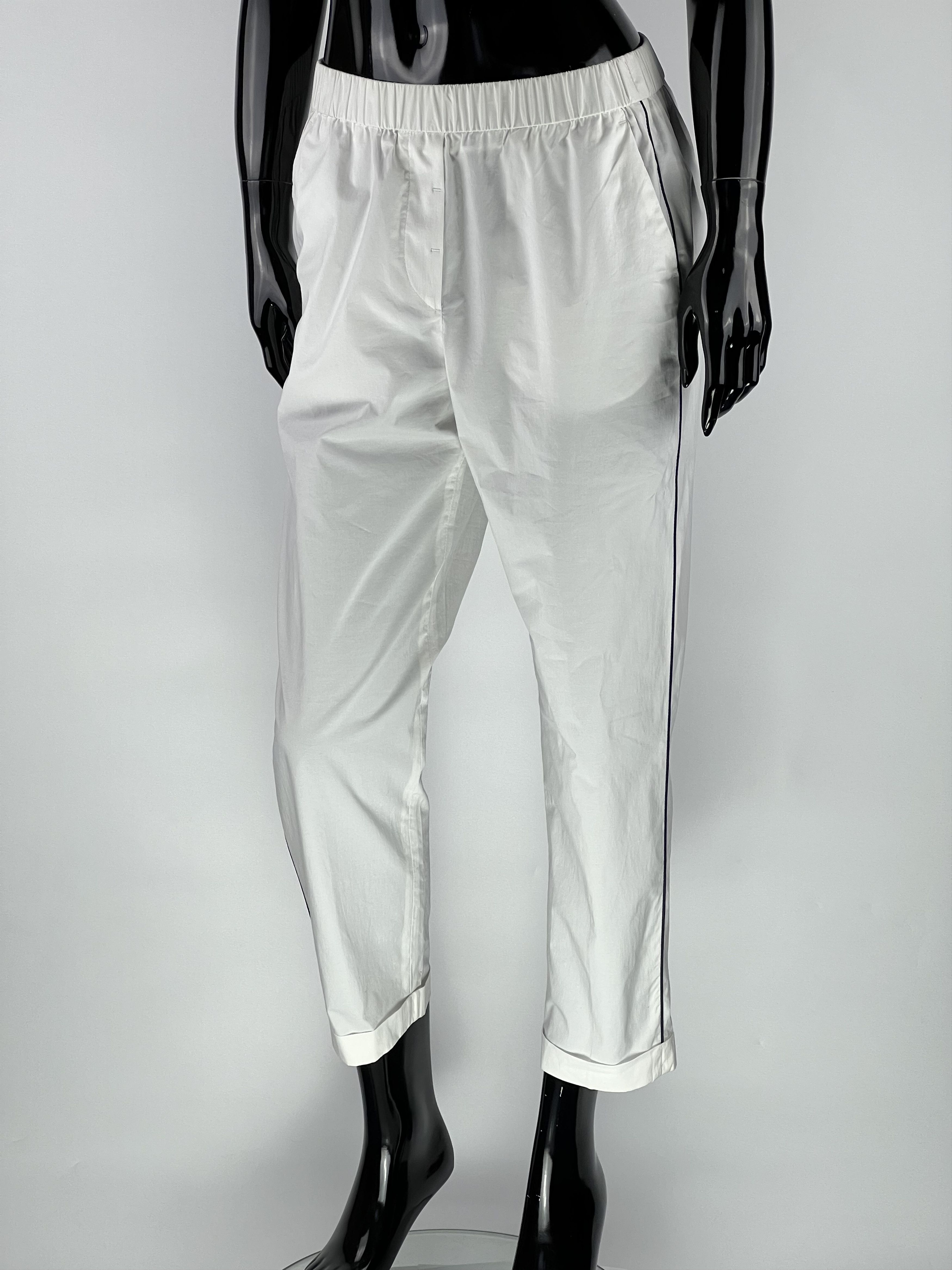 Peserico Peserico Stripes Cotton Cropped Pants Women's Size S Size 27" / US 4 / IT 40 - 1 Thumbnail