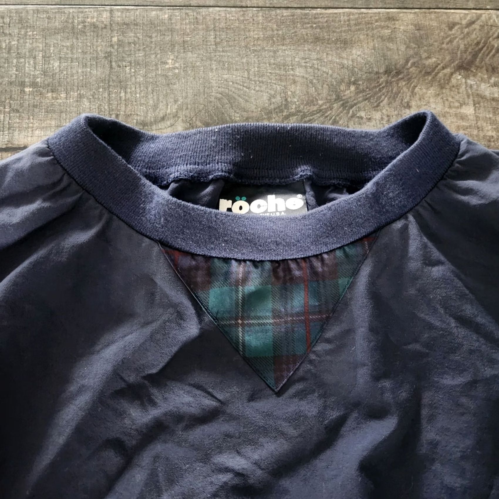 Vintage VINTAGE Roche Pullover Jacket Mens XL Navy Green Plaid Windbreaker Golf Size US XL / EU 56 / 4 - 3 Thumbnail
