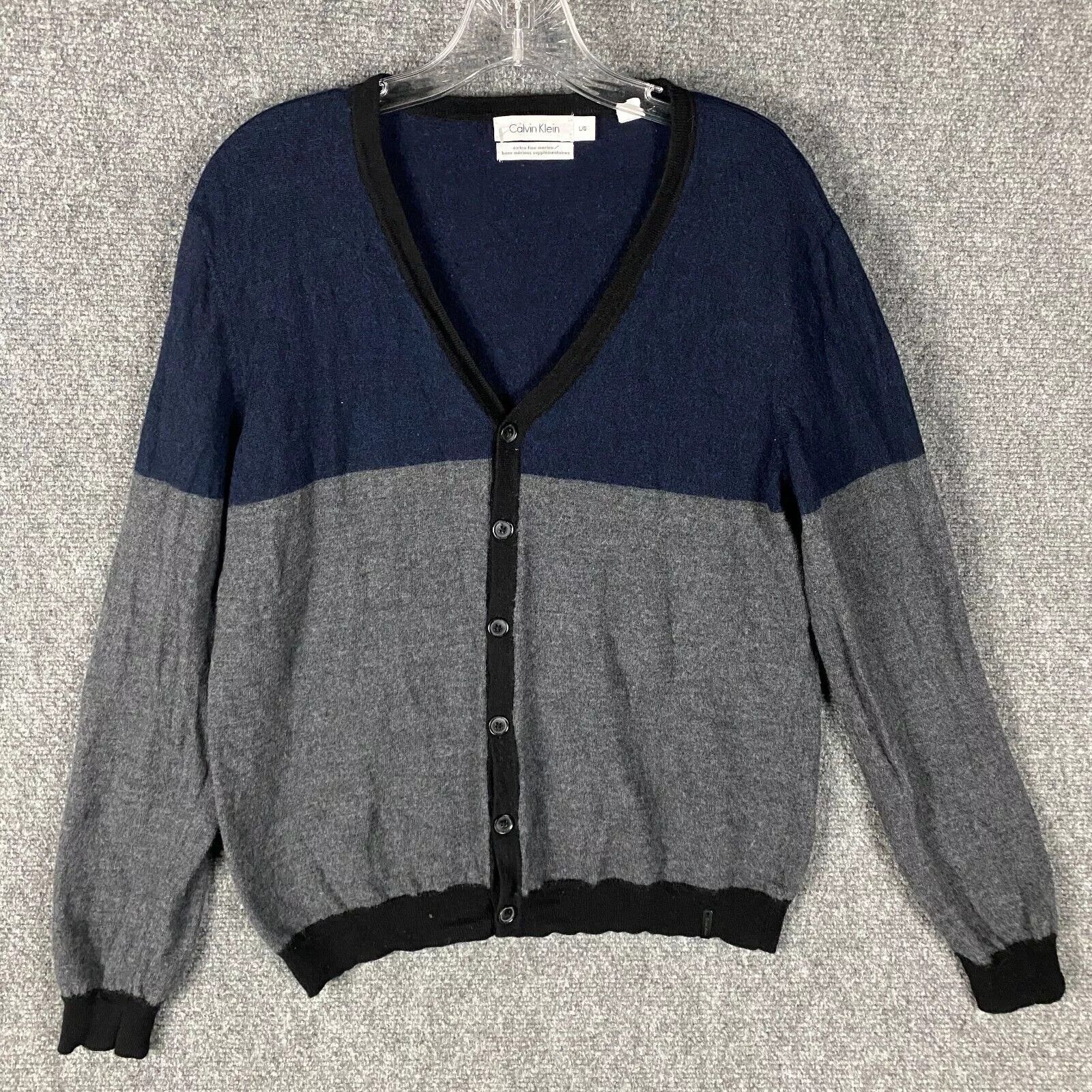Calvin Klein Calvin Klein Merino Wool Cardigan Men's Large Sweater L Size US L / EU 52-54 / 3 - 1 Thumbnail