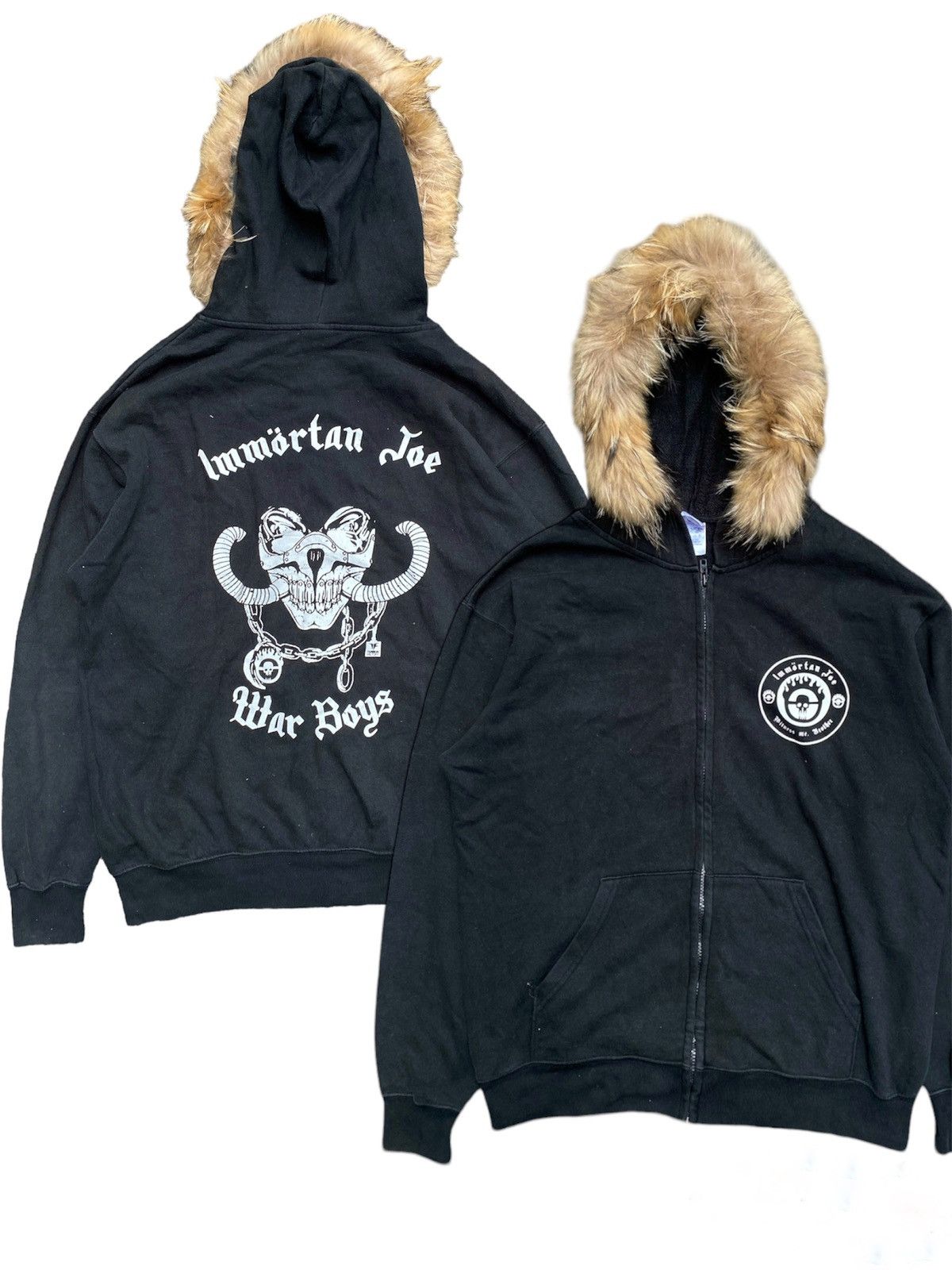 If Six Was Nine × Japanese Brand × Le Grande Bleu (L.G.B.) Immortan Joe - Japanese Fur Hoodie ifsixwasnine lgb style Size US XL / EU 56 / 4 - 1 Thumbnail