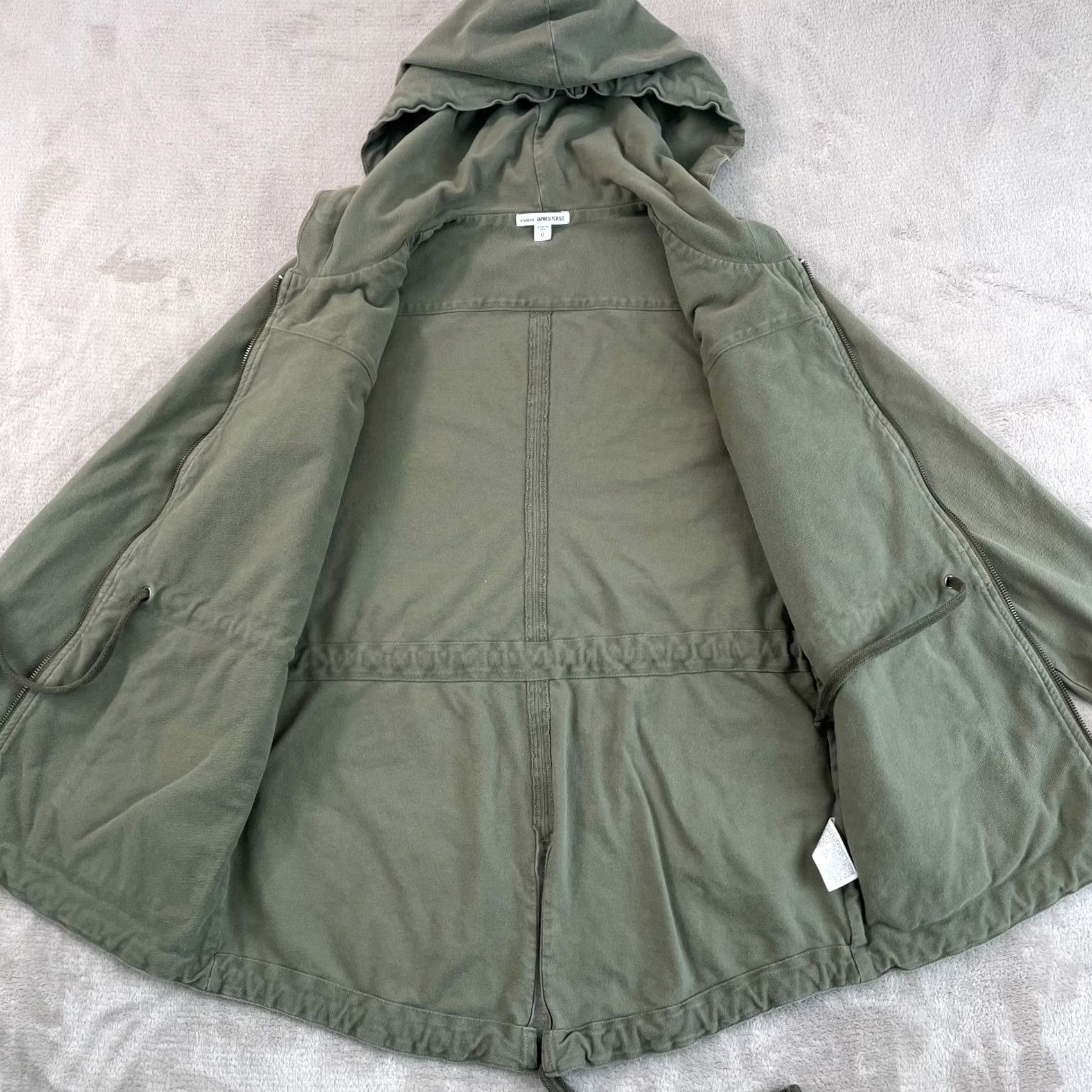 James Perse James Perse Anorak Utility Jacket Women XS Army Green Hooded Elbow Patches Size XS / US 0-2 / IT 36-38 - 3 Thumbnail
