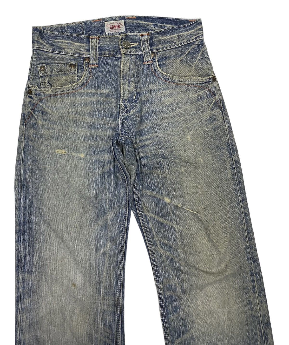 If Six Was Nine 🔥VINTAGE EDWIN BAGGY JEANS DISTRESSED DENIM RARE LGB STYLE Size US 32 / EU 48 - 6 Thumbnail