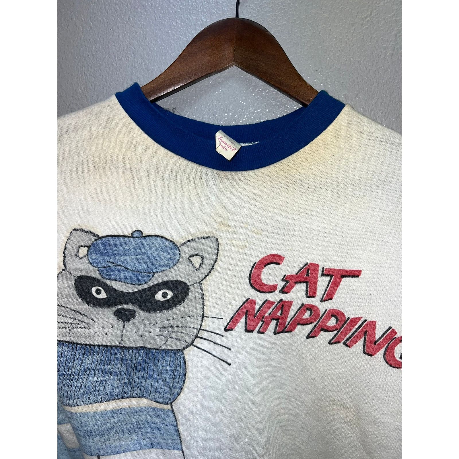 Vintage Vintage Cat Sleeper Shirt Napping Nap Graphic Top Tee 80s 13 Size XL / US 12-14 / IT 48-50 - 8 Thumbnail