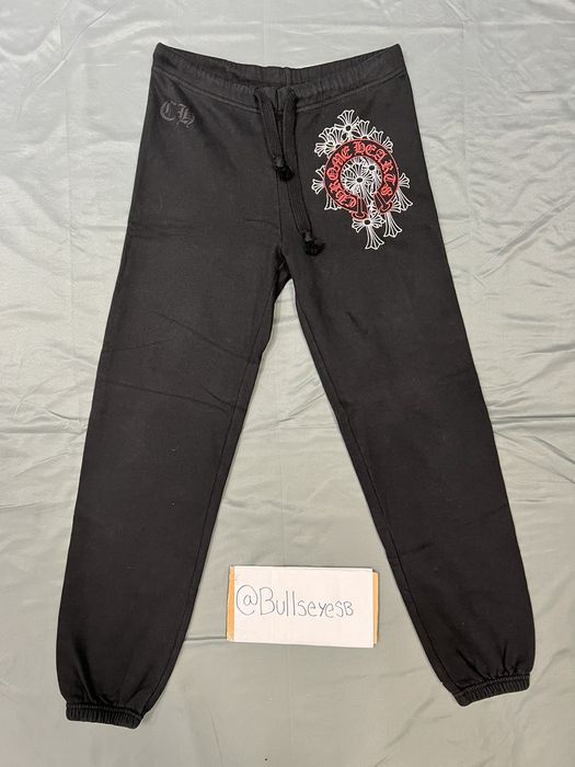 Chrome Hearts Chrome hearts red cemetery sweatpants | Grailed