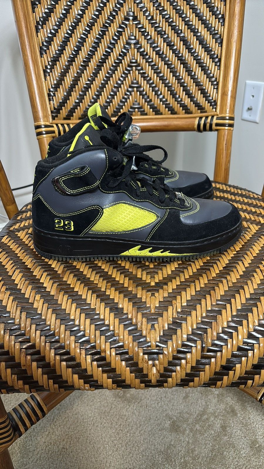 Jordan Brand × Nike Jordan Force Fusion 5 Black Bright Cactus 322882-031 Size US 10 / EU 43 - 1 Thumbnail
