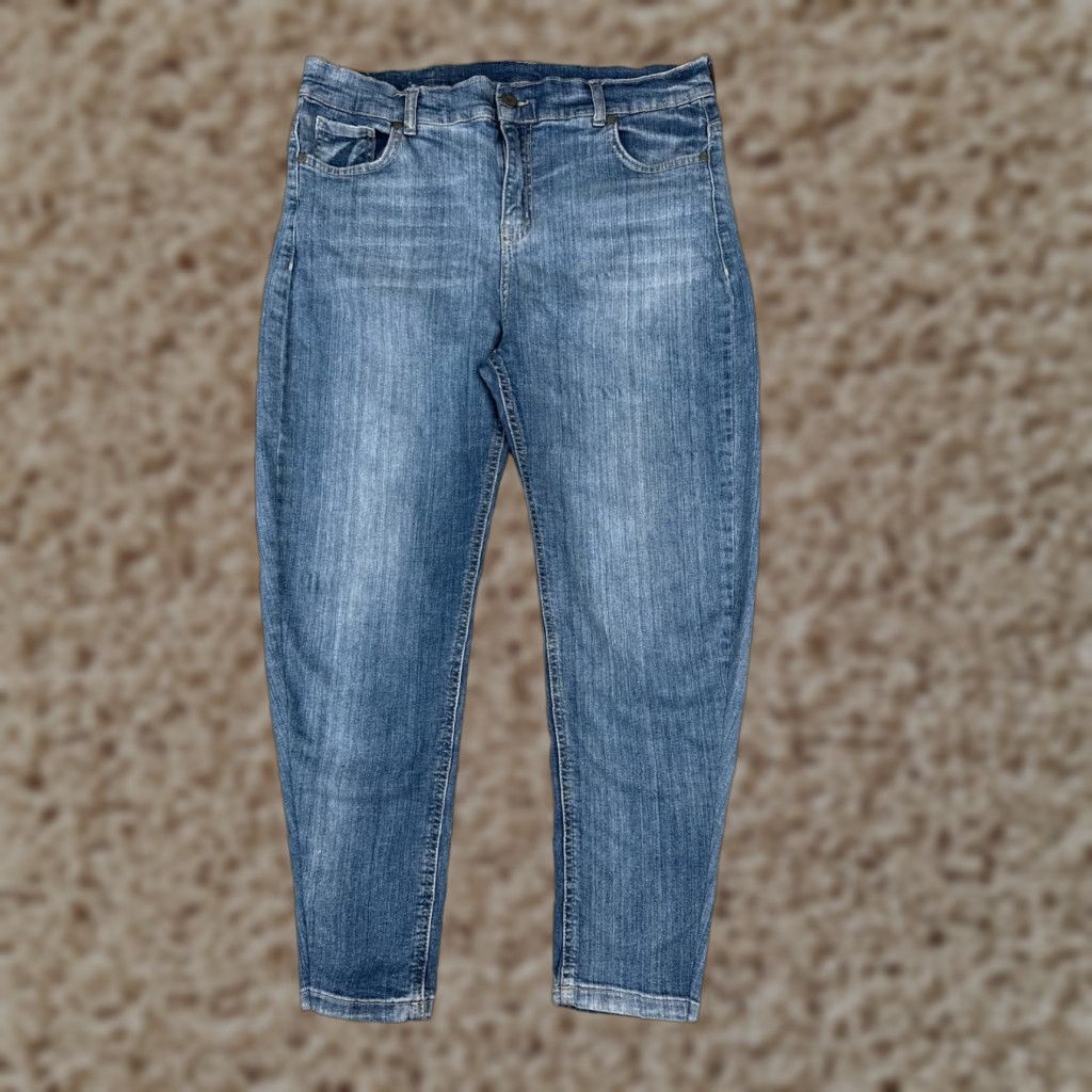 Vintage JNS Wear Jeans Womens 33 High Rise Skinny Denim Medium Wash 32x24 Regular 5-Pocket Blue Cotton Blend Distressed Stretch Size 24" / US 00 / IT 34 - 1 Thumbnail
