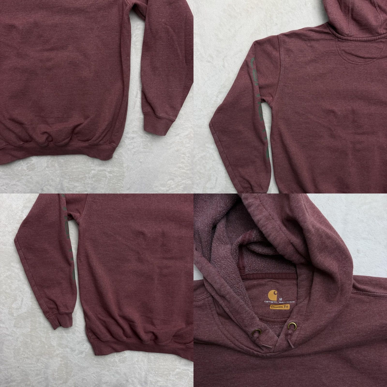 Carhartt Carhartt Hoodie Mens M Red Pullover Fleece Logo Graphic Print Sleeve Sweatshirt Size US M / EU 48-50 / 2 - 9 Thumbnail
