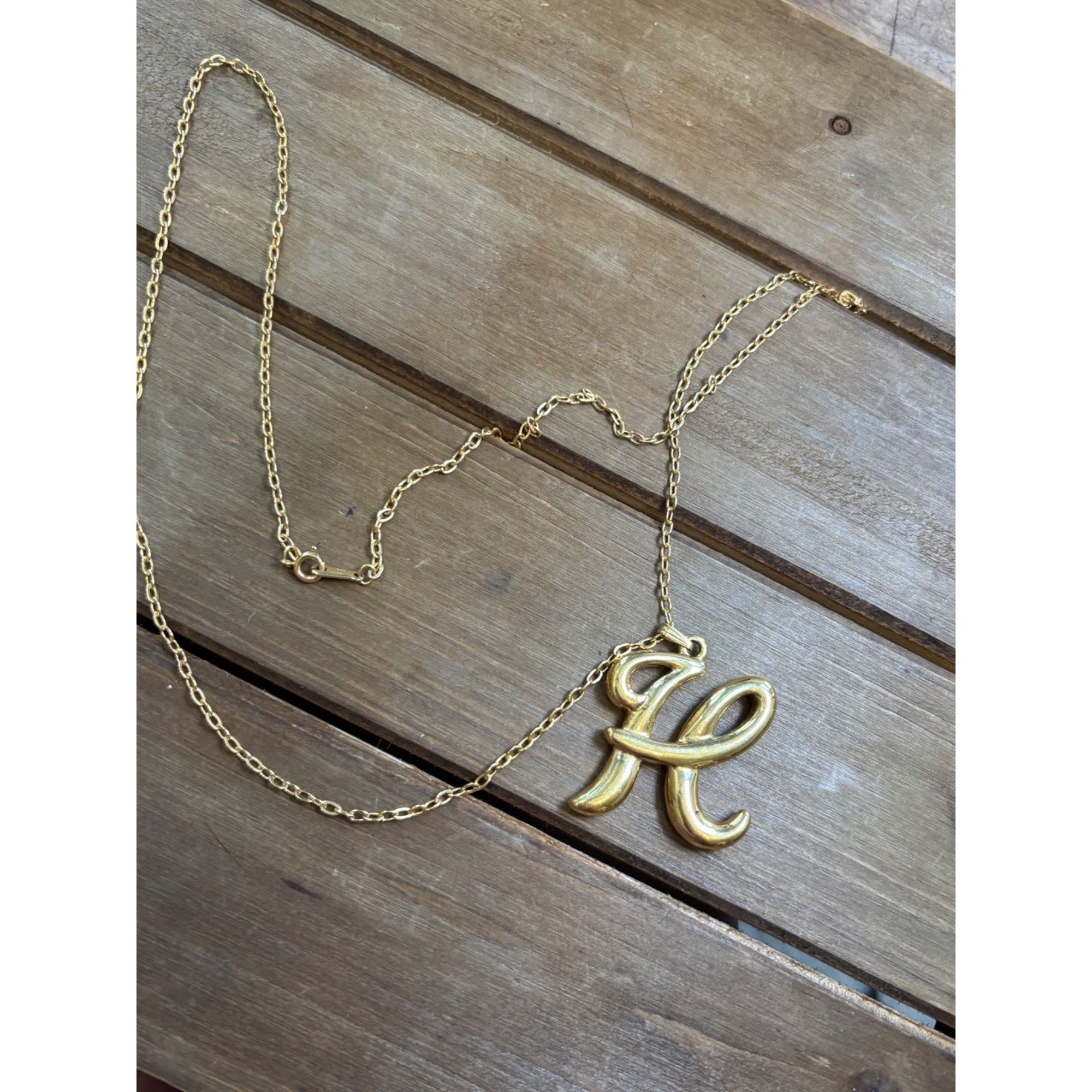 Other Gold Initial "H" Pendant Necklace Size ONE SIZE - 4 Thumbnail