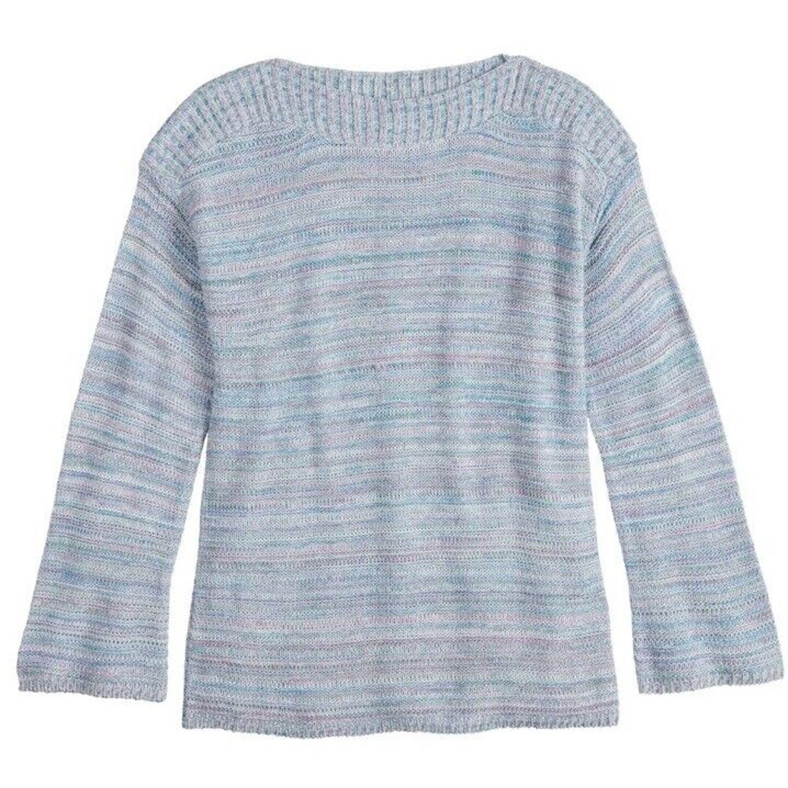 Croft & Barrow Croft & Barrow | Striped Boatneck Knit Sweater Flared Sleeve Size M / US 6-8 / IT 42-44 - 2 Thumbnail