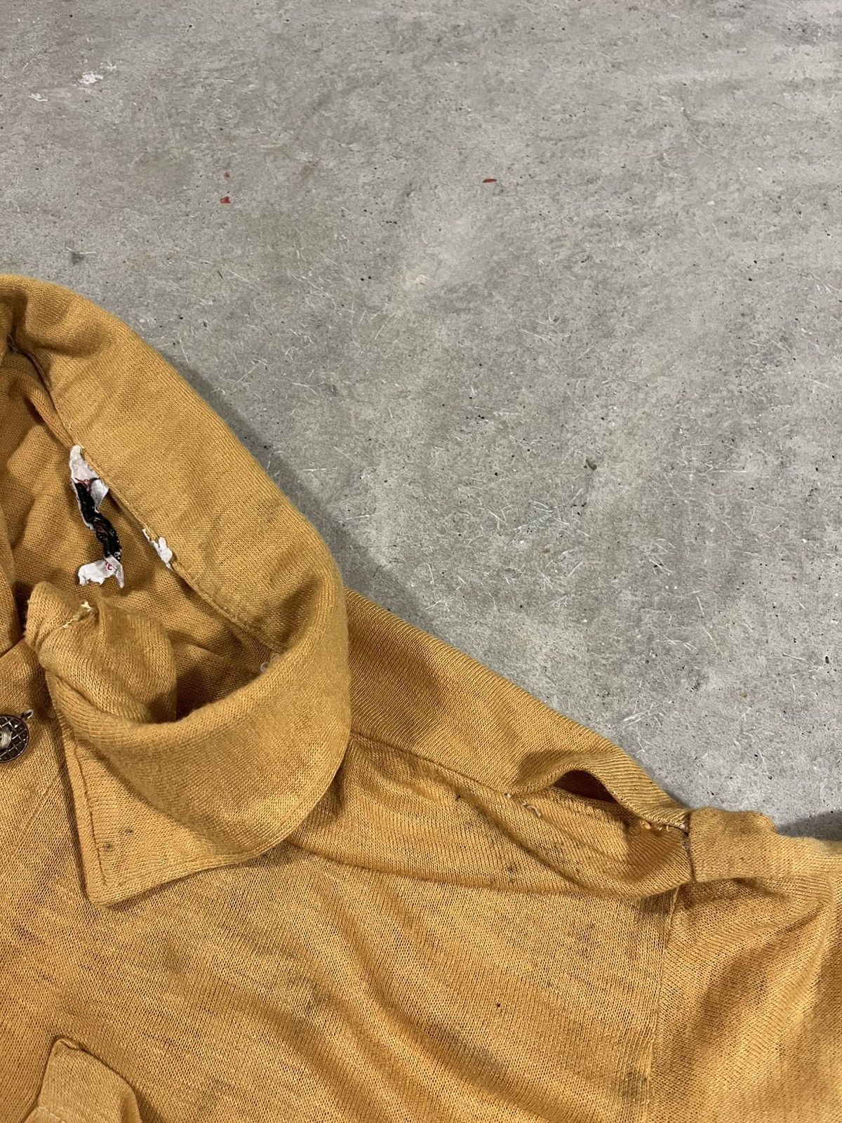 Vintage Vintage 70s Mustard Yellow Cotton Polo Shirt Size US M / EU 48-50 / 2 - 5 Thumbnail