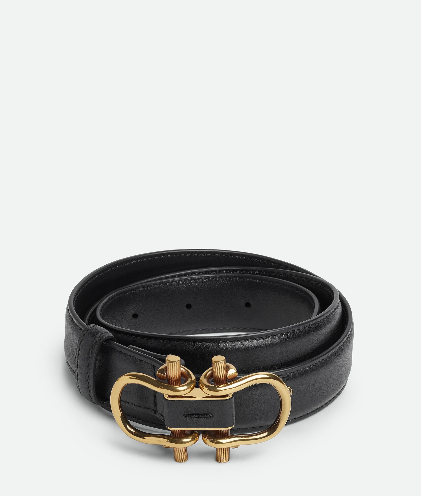 Bottega Veneta o1w1db11125 Size: 85 / Monsieur Belt in Black Size ONE SIZE - 1 Thumbnail