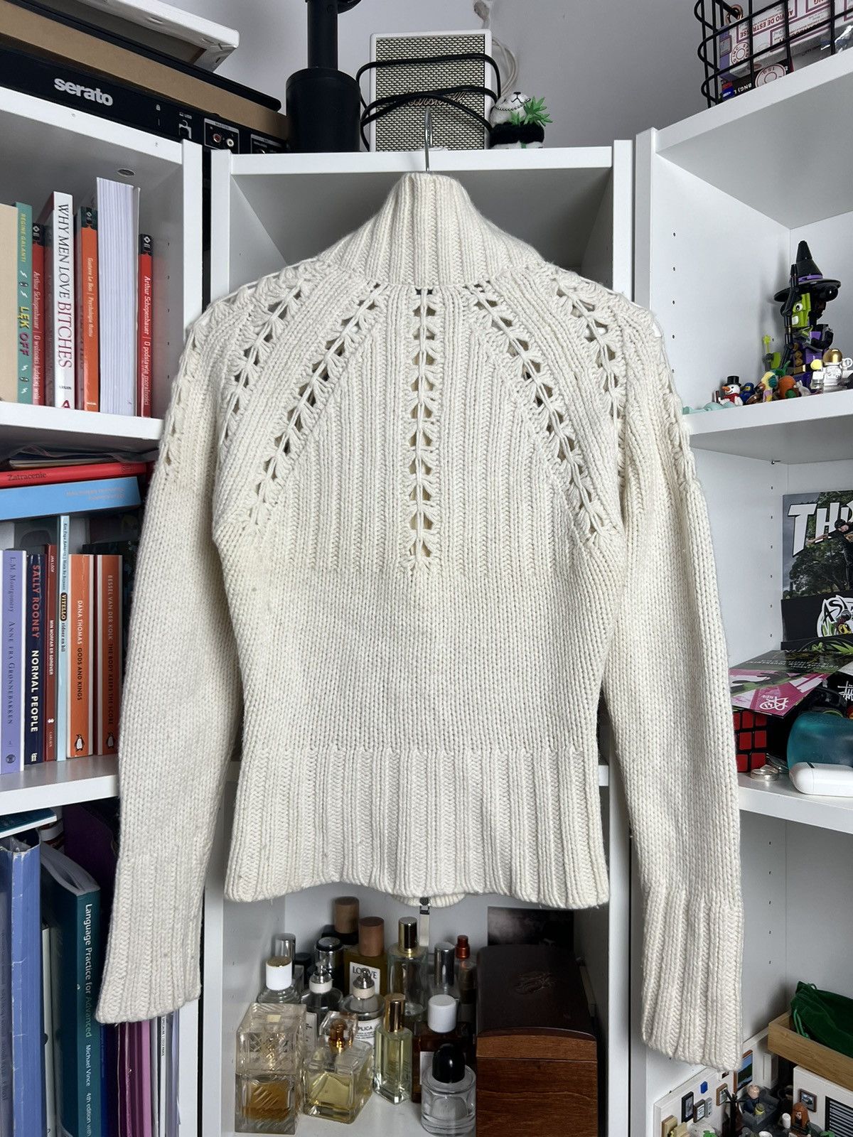 Joop! × Vintage Vintage y2k JOOP! Cropped zip wool crochet sweater S archive Size S / US 4 / IT 40 - 2 Thumbnail