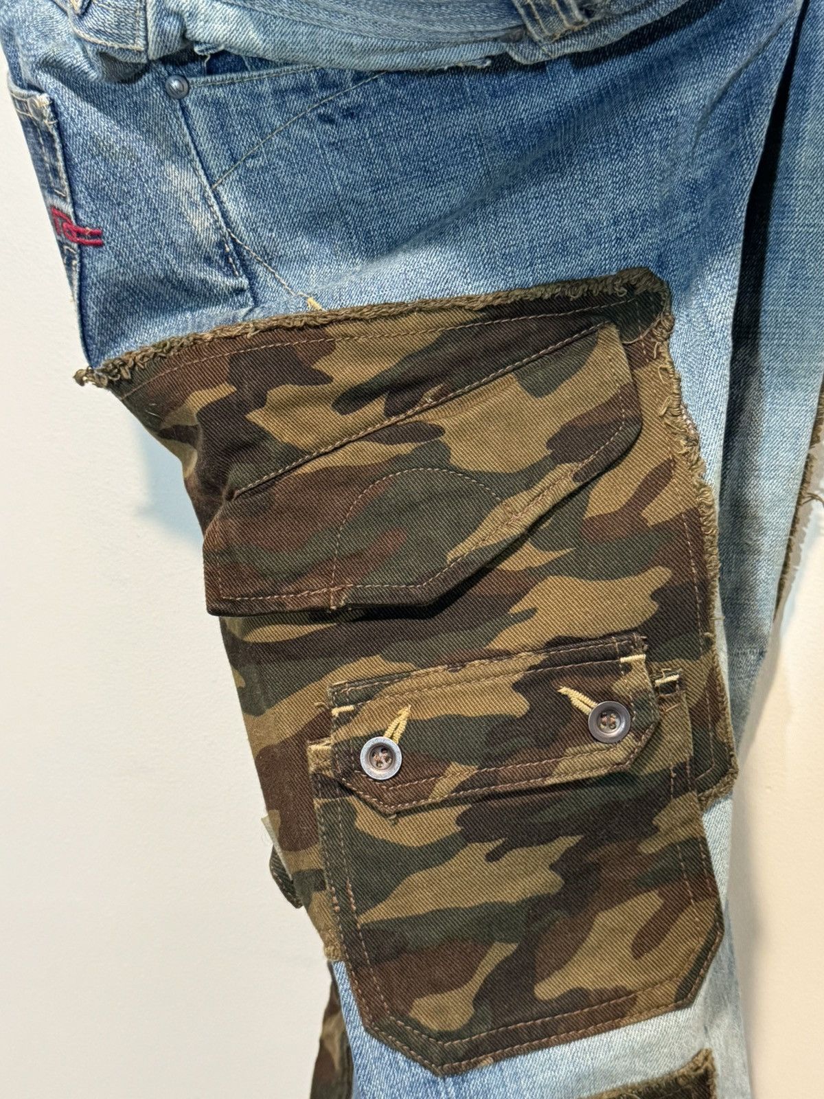 If Six Was Nine × Japanese Brand × Nicole Club Nicole Club Hybrid Camo Jeans Size US 29 - 6 Thumbnail