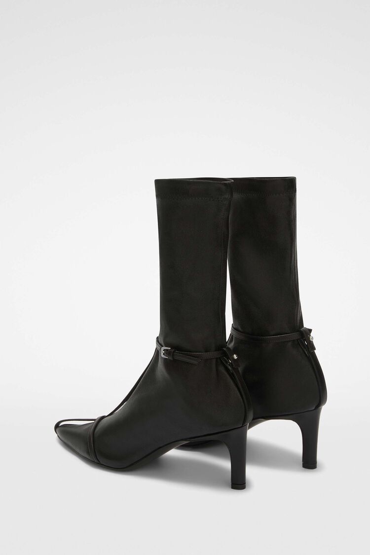 Jil Sander o1s22i1n0125 Leather Ankle Boots in Black Size US 9 / IT 39 - 4 Thumbnail