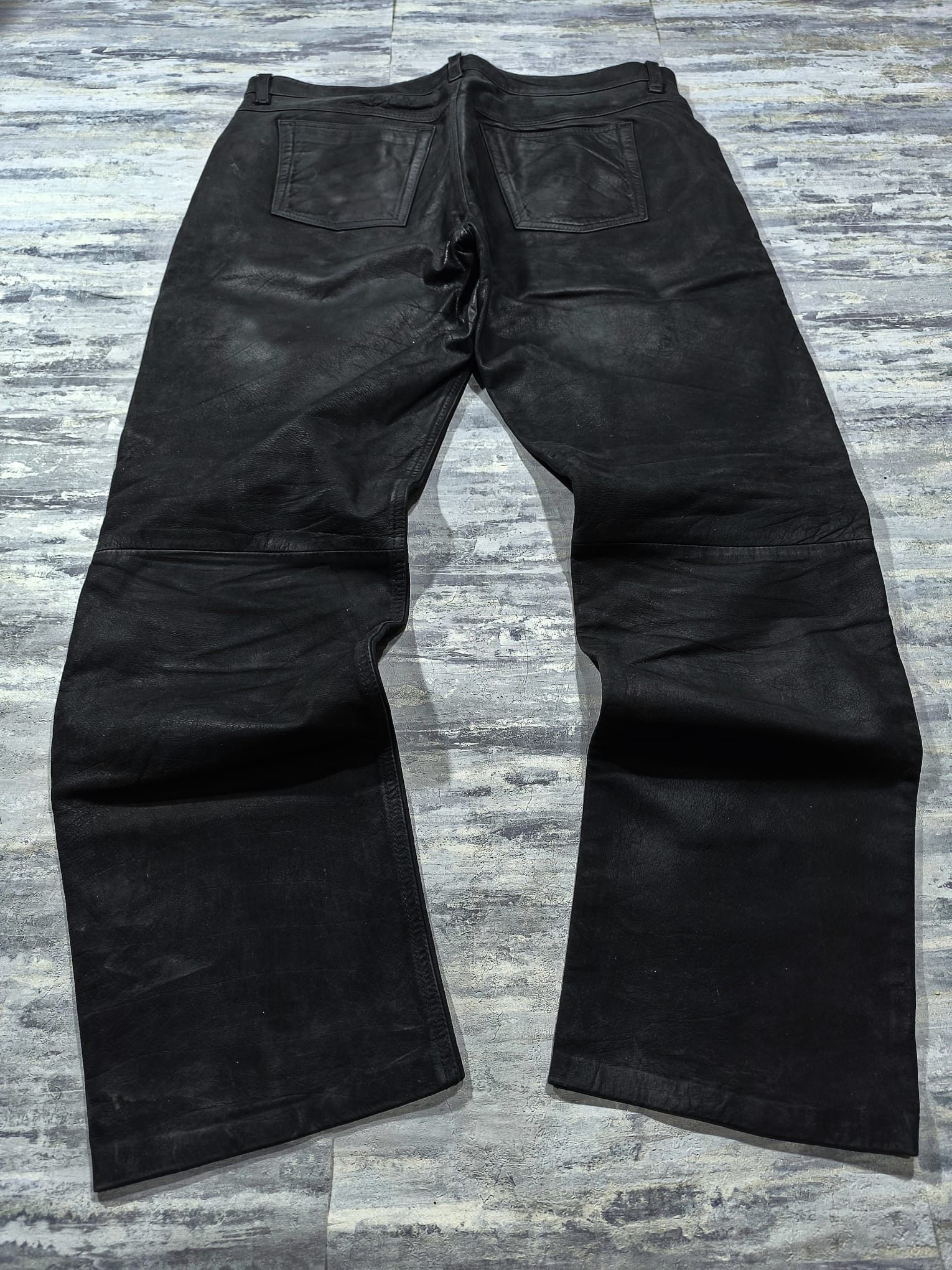 Vintage Vtg Black Moto Leather Pants Hysteric Glamour Opium Rockstar Size US 38 / EU 54 - 2 Thumbnail