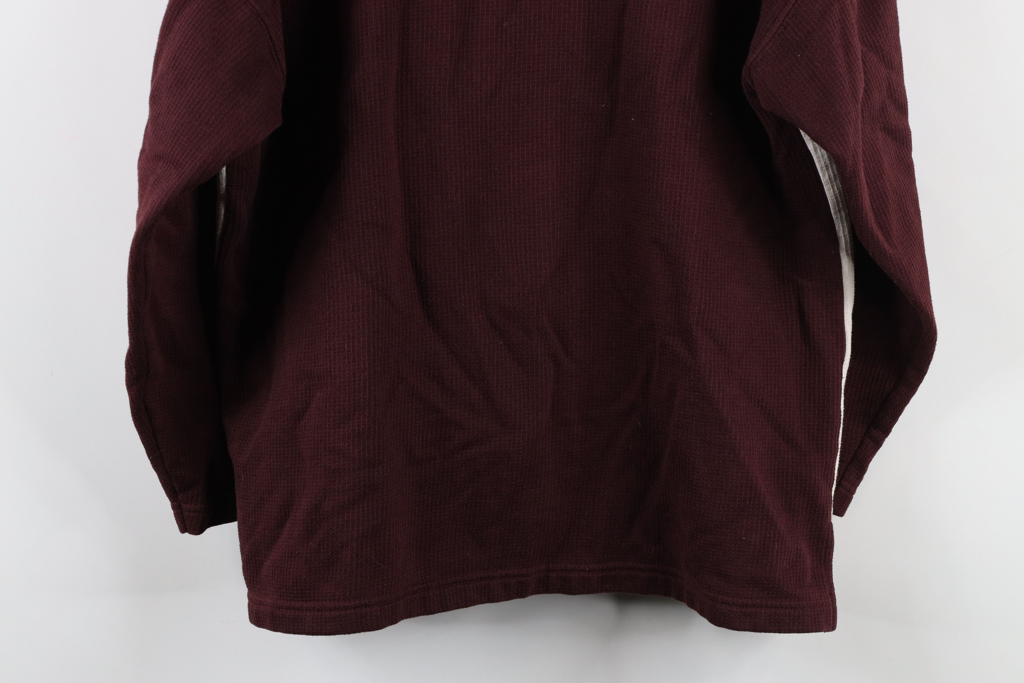Vintage Vintage 90s Streetwear Thermal Knit Full Zip Polo Shirt Size L / US 10 / IT 46 - 11 Thumbnail