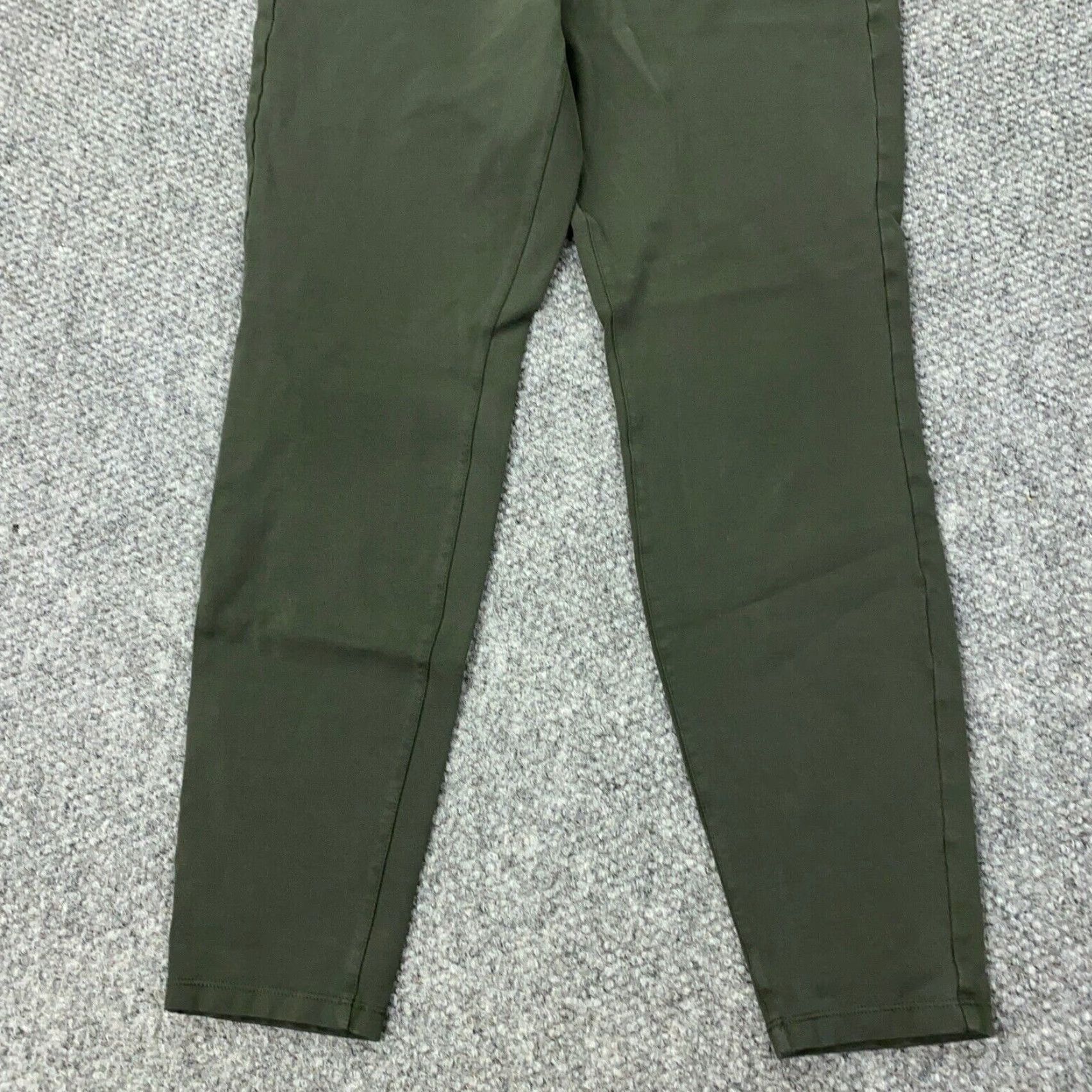 Vintage Liverpool Pants Women Size 12 Green Mid Rise Stretch Business Casual Ankle Zip Pockets Liverpool Women’s Pants 12 Green Stretch Office Workwear Size 34" / US 12 / IT 48 - 3 Thumbnail