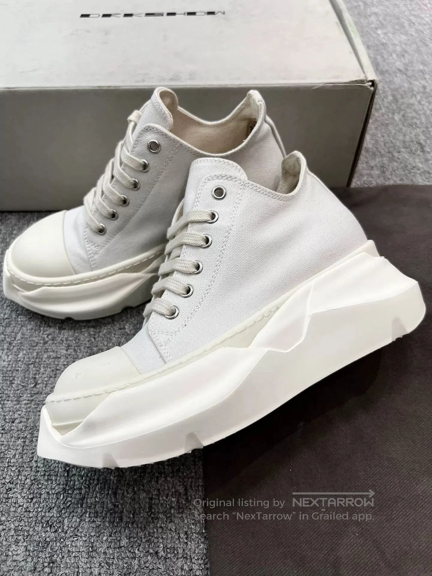 Rick Owens Rick Owens Tank Sole Canvas Sneakers. Size US 5 / IT 35 - 4 Thumbnail