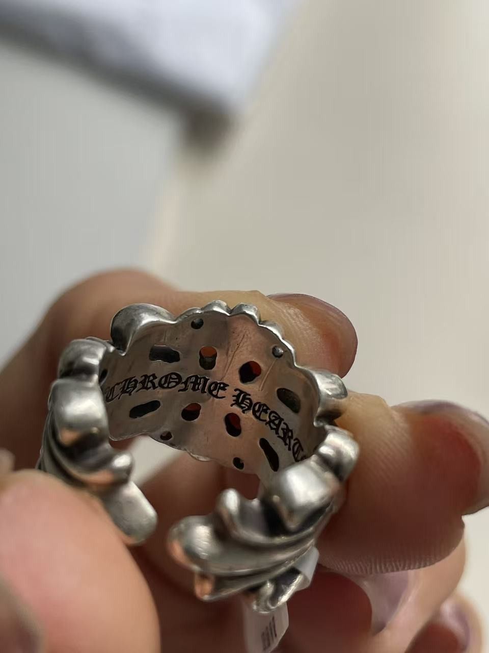 Chrome Hearts Chrome Hearts Silver Floral Cross Ring Size ONE SIZE - 8 Thumbnail