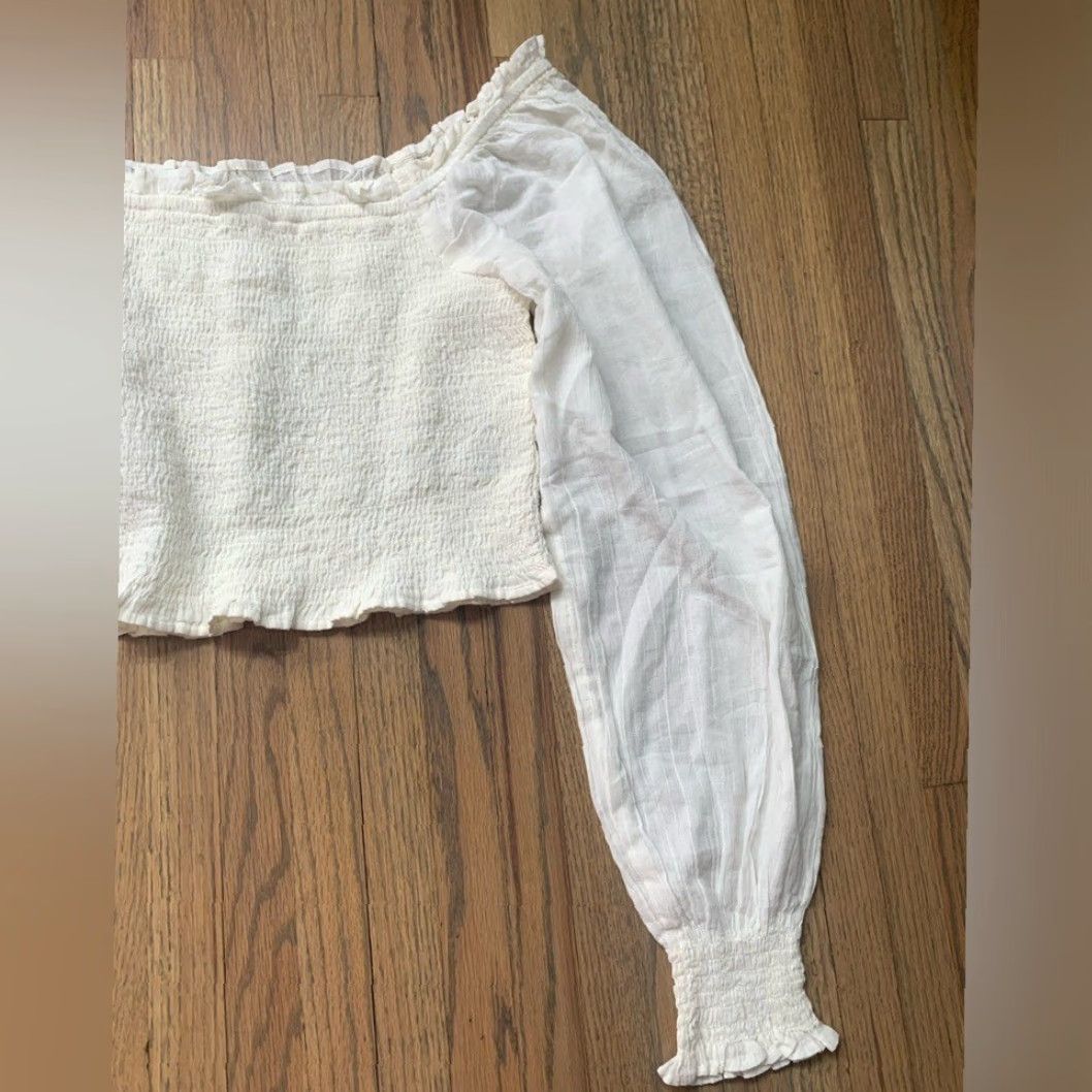 Vintage Aerie Shirt Blouse Long Sleeve White M Women Medium NWT Size M / US 6-8 / IT 42-44 - 4 Thumbnail