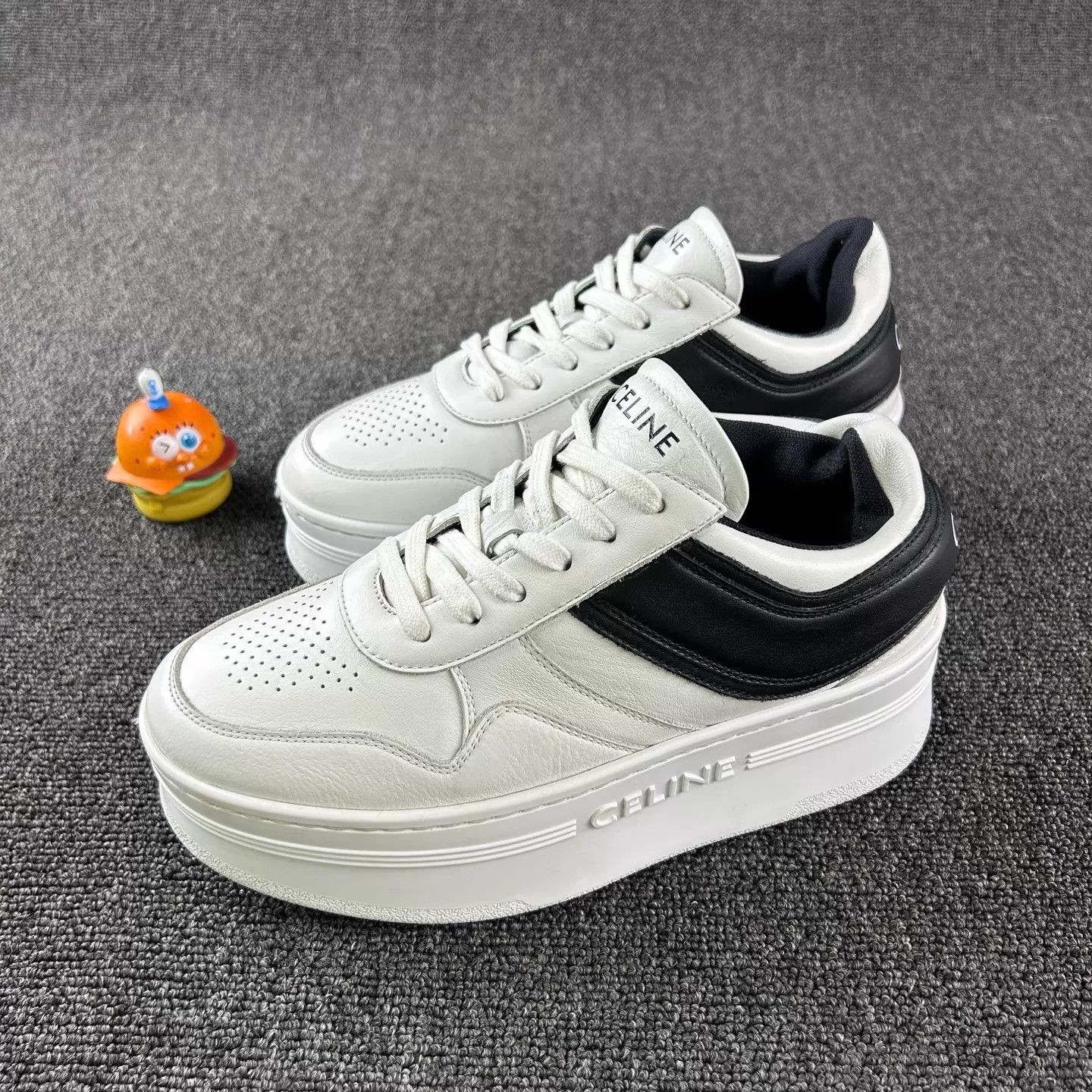 Celine Celine Black White Colorblock Platform Sneakers Size US 6.5 / IT 36.5 - 1 Thumbnail