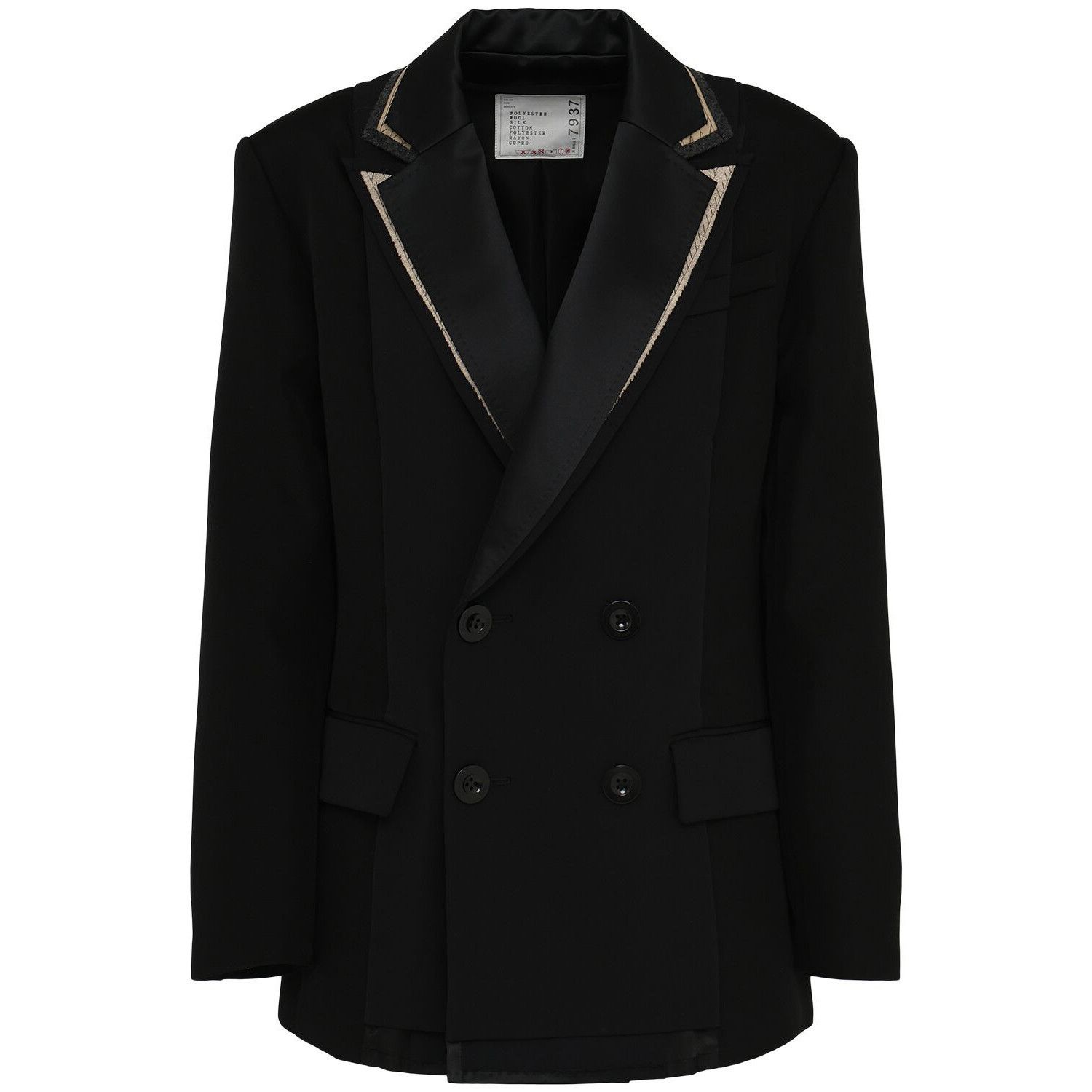 SACAI Black Wool Blazer Jacket New & Authentic (Women's size