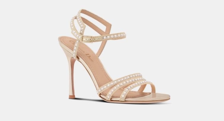 Dior o1w1db11024 Gem Heeled Sandals in Gold Size US 6 / IT 36 - 2 Thumbnail