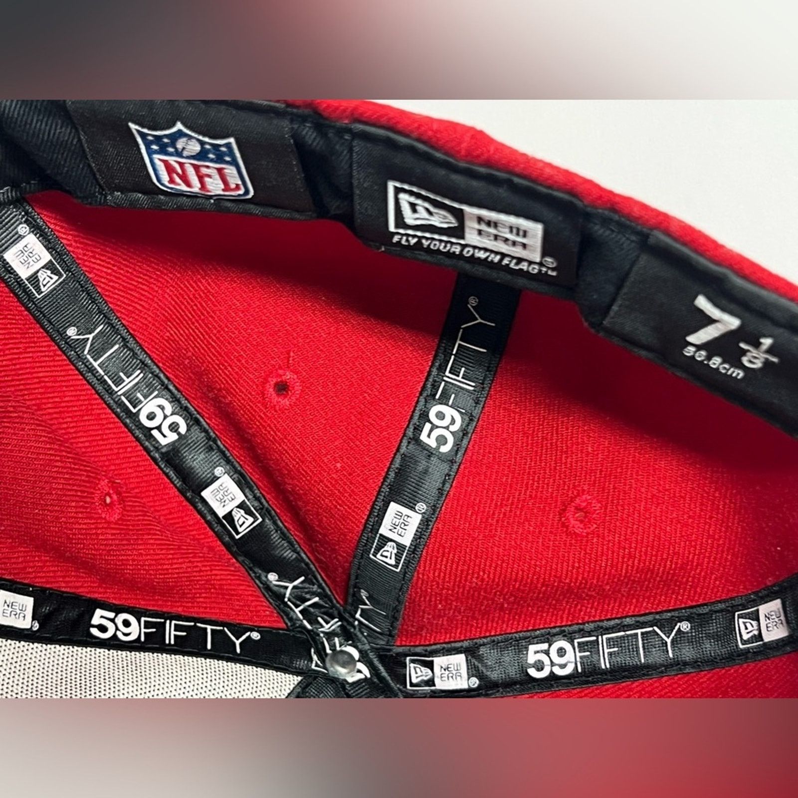 New Era NFL San Francisco 49ers New Era On-Field Hat 7 1/8 Red RARE Size ONE SIZE - 6 Thumbnail