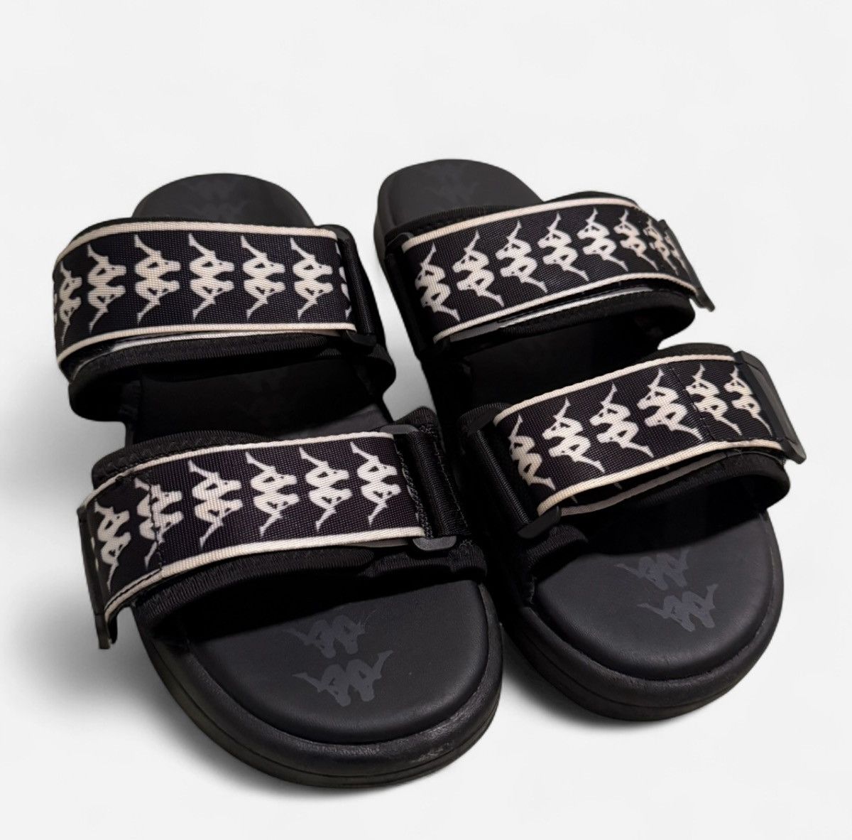 Kappa Black Kappa Slides- Banda Aster (Black White) Size US 9 / EU 42 - 2 Thumbnail