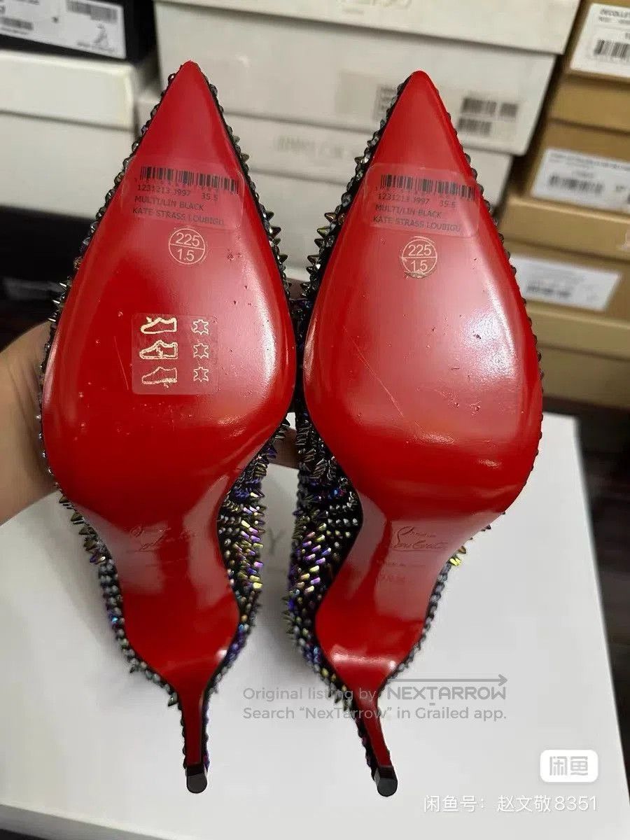 Christian Louboutin Christian Louboutin Rhinestone Studded Heels. Size US 4.5 / IT 34.5 - 8 Thumbnail
