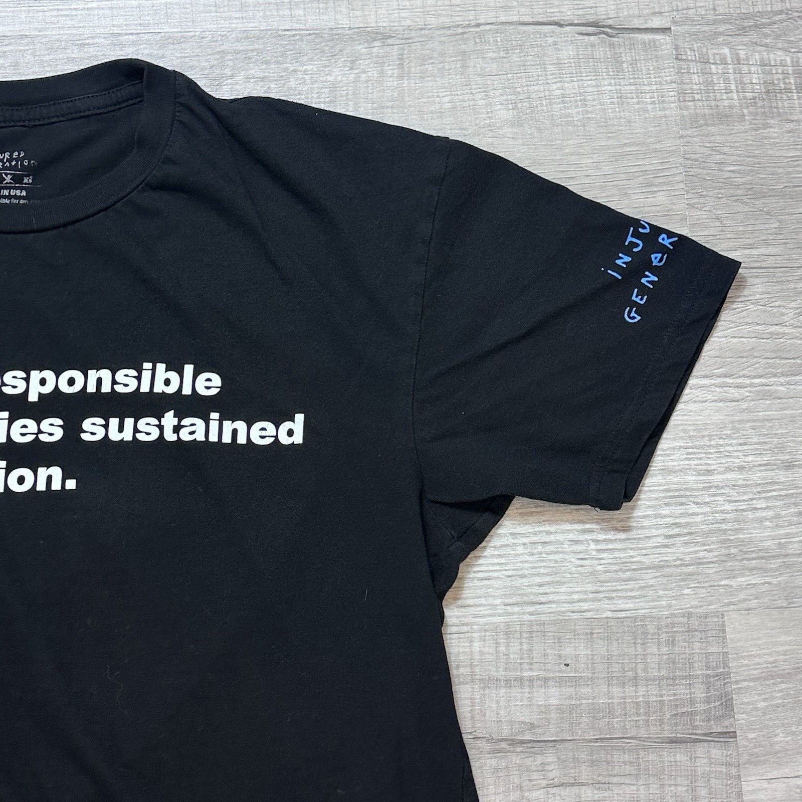 Rap Tees ASAP Rocky Injured Generation"Not Responsible" Tour Shirt Size US L / EU 52-54 / 3 - 4 Thumbnail