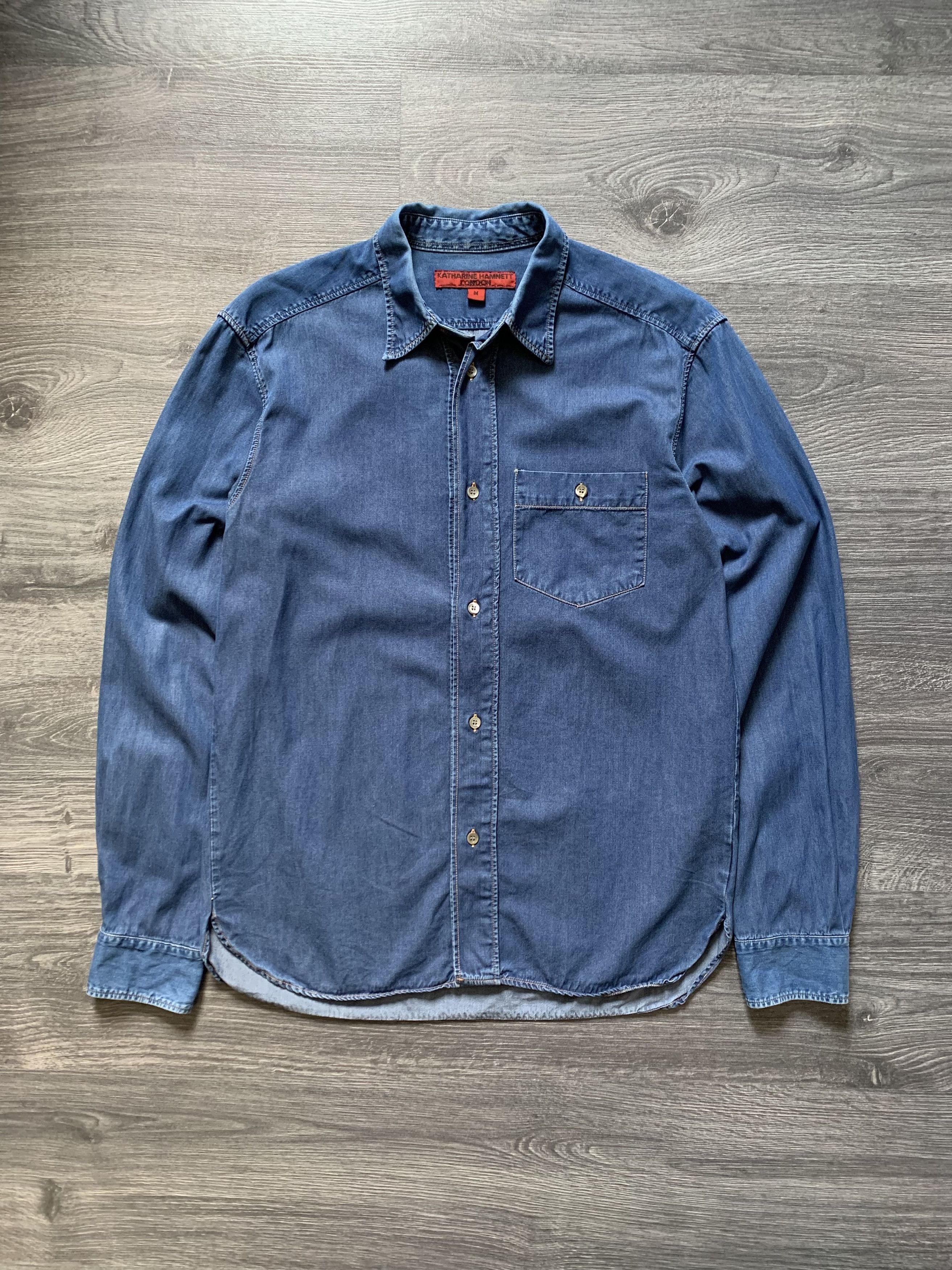 90s Katharine Hamnett London Denim Shirt Archive - Tops