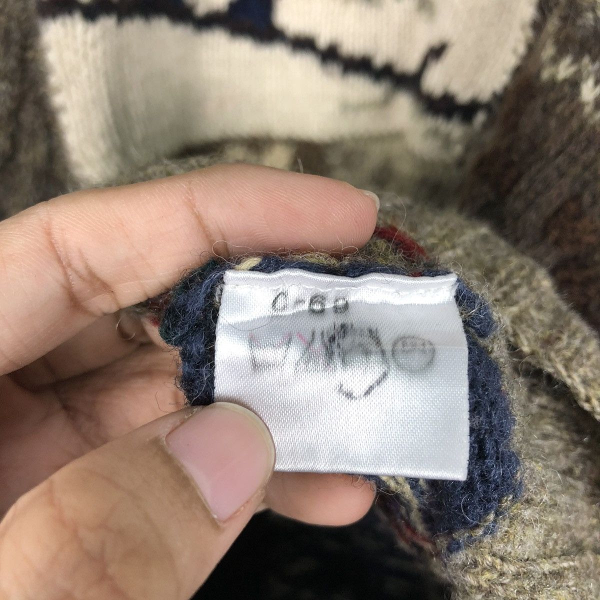 🔥VINTAGE POLO RALPH LAUREN SKI WOOL LINEN HAND KNIT SWEATER