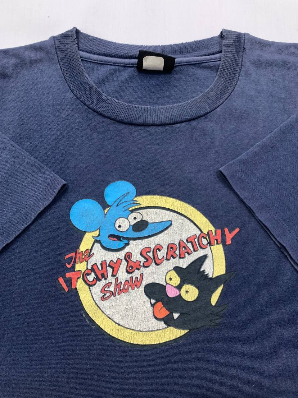 Vintage 1990s THE ITCHY & SCRATCHY SHOW DISTRESSED TSHIRT | Grailed