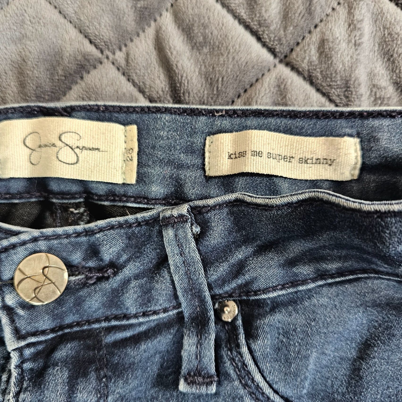 Jessica Simpson Jessica Simpson Jeans Women's Size 28 Kiss Me Super Skinny Stretch Dark Wash Denim Blue Size 28" / US 6 / IT 42 - 3 Thumbnail
