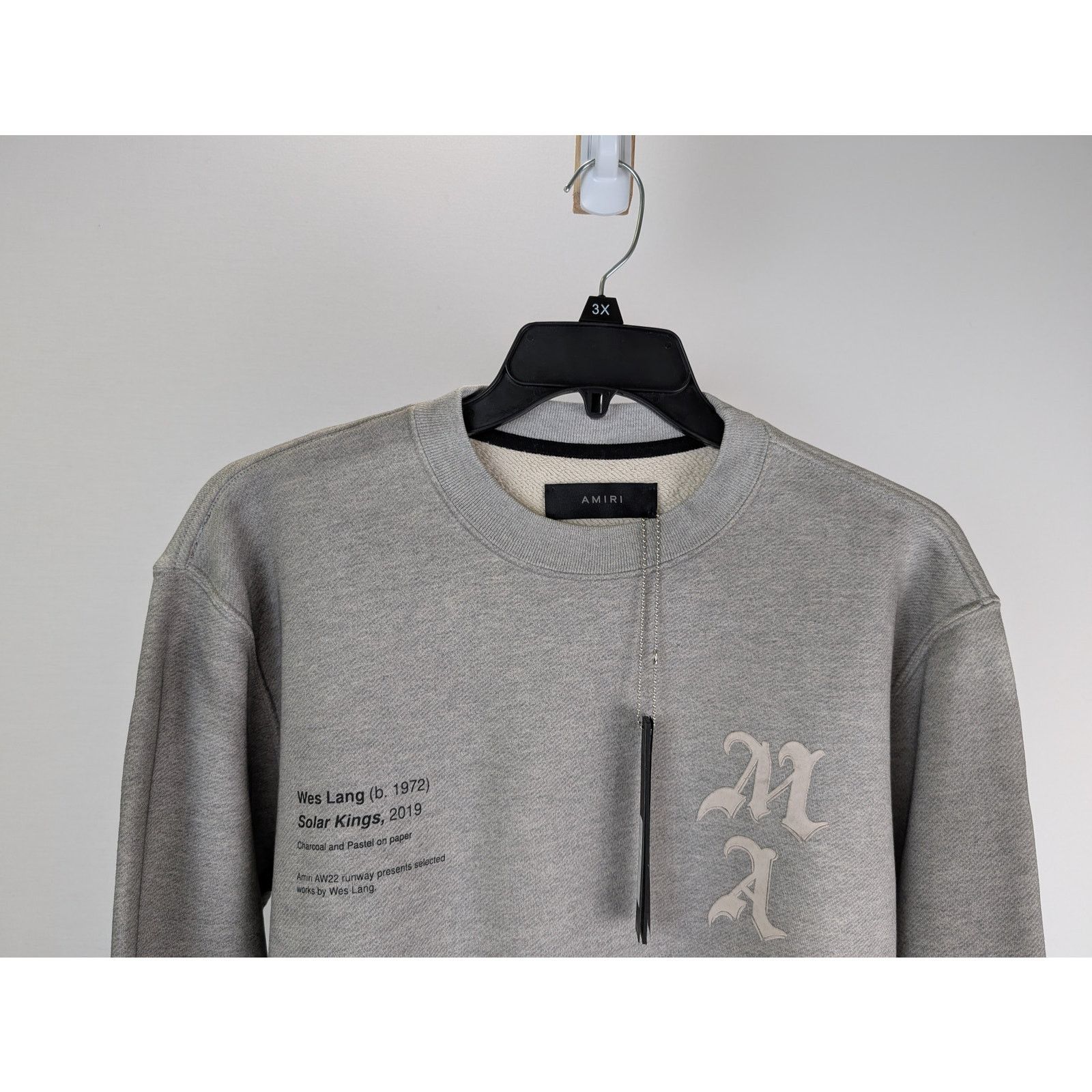 Amiri o1rshd1 Wes Lang Solar Kings Crewneck Sweatshirt in Grey Size US M / EU 48-50 / 2 - 3 Thumbnail