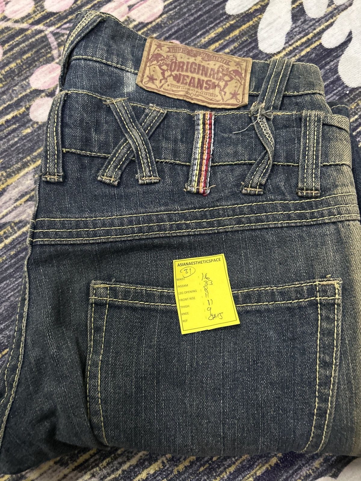 Le Grande Bleu (L.G.B.) Baggy Pants Double Waist Style Original Jeans Brand Size US 31 - 18 Thumbnail