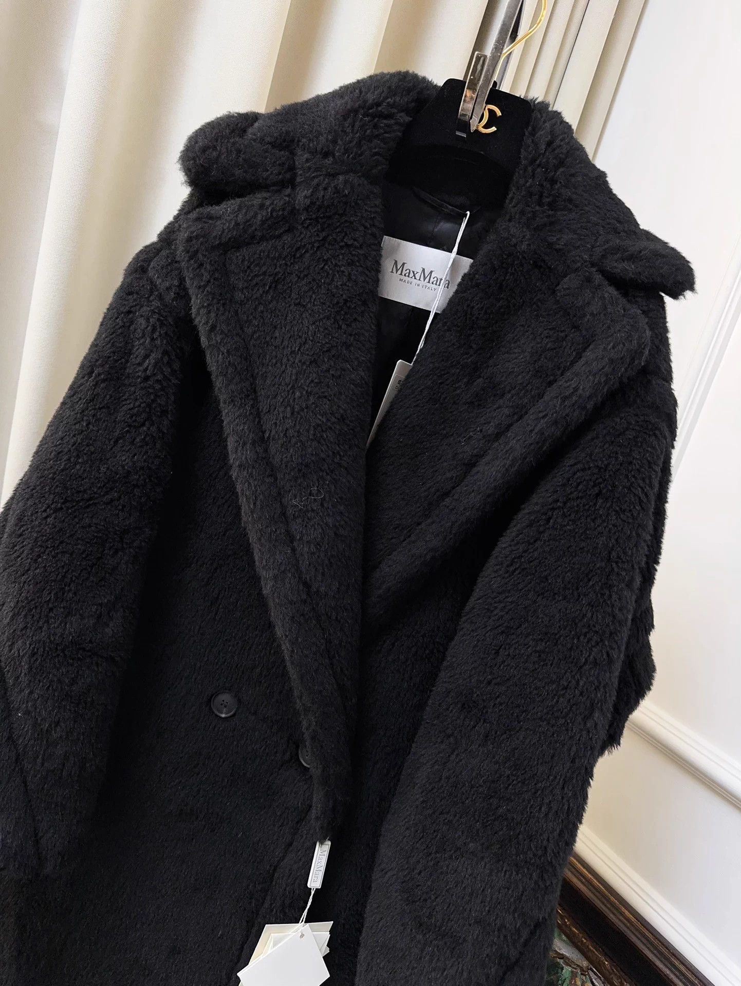 Max Mara MaxMara Teddy Black Coat XS Size XS / US 0-2 / IT 36-38 - 3 Thumbnail