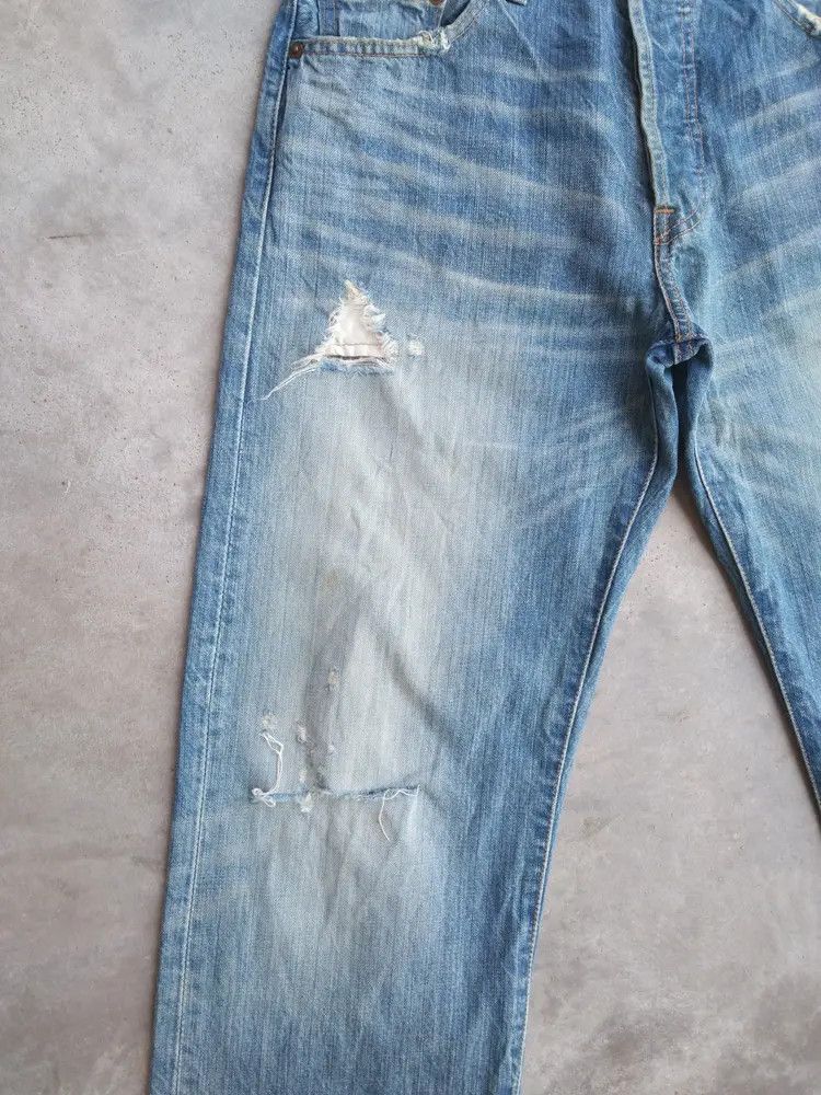 Levi's Vintage Levi's 501 Rusty Wash Distressed Jeans 30x32 Size US 30 / EU 46 - 5 Thumbnail