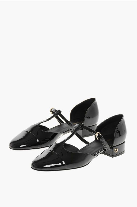 Patent Leather LINETTE T-Bar Ballet Flats