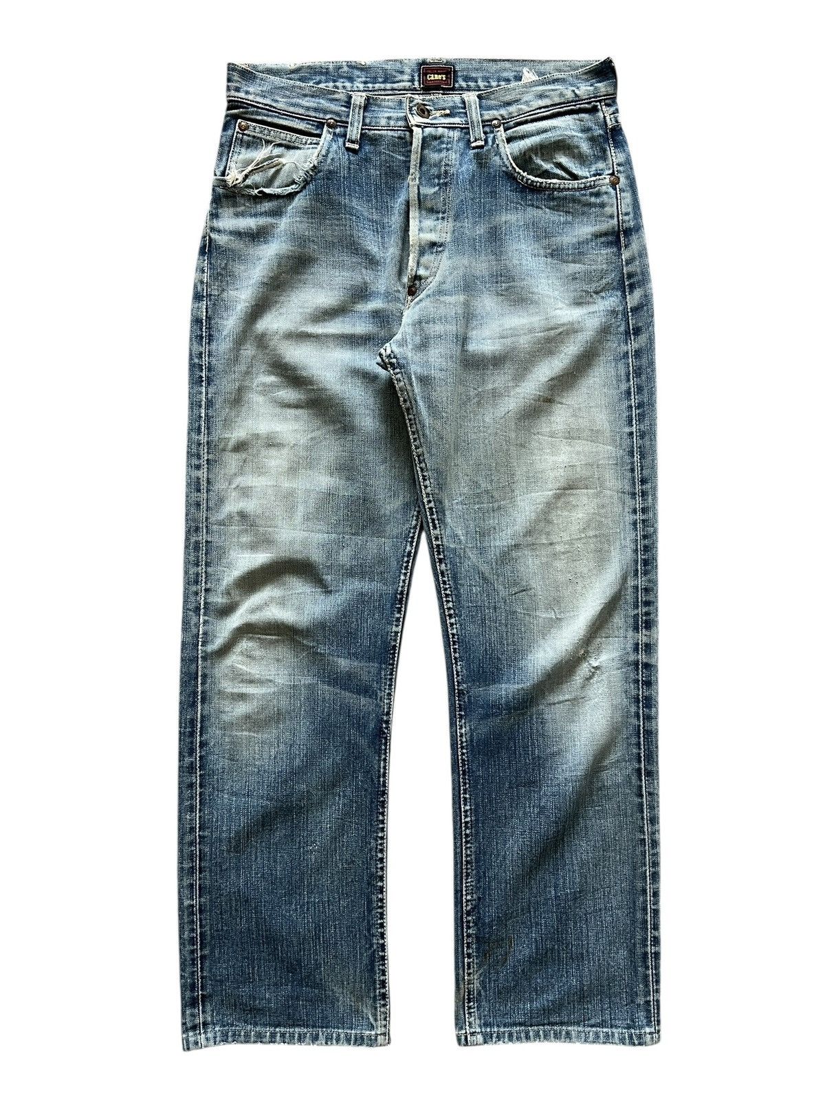 Sugar Cane 1990s Sugar Cane Toyo Enterprise Distressed Selvedge Jeans Size US 31 - 2 Thumbnail