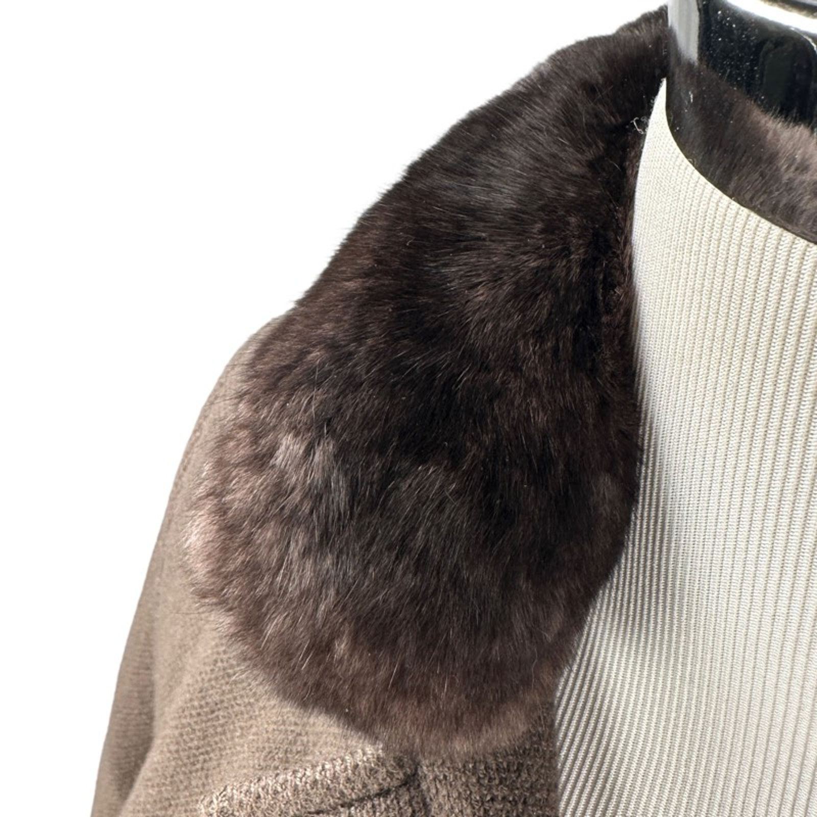 Akris Akris Cashmere Coat 12 Brown Removable Chinchilla Collar Size XL / US 12-14 / IT 48-50 - 5 Thumbnail