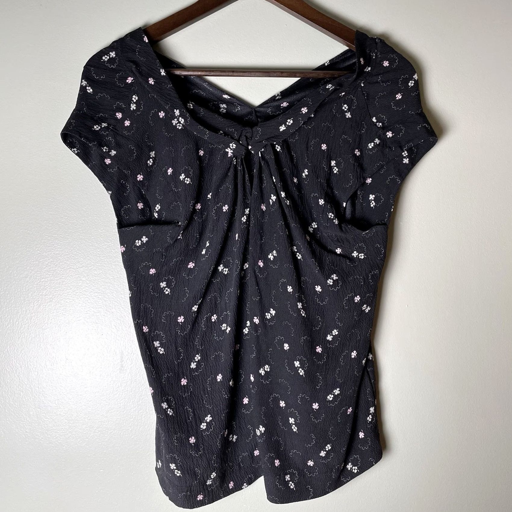 Rebecca Taylor Rebecca Taylor Top Silk Floral Sleeveless Mock Neck Keyhole Blouse Size S / US 4 / IT 40 - 3 Thumbnail