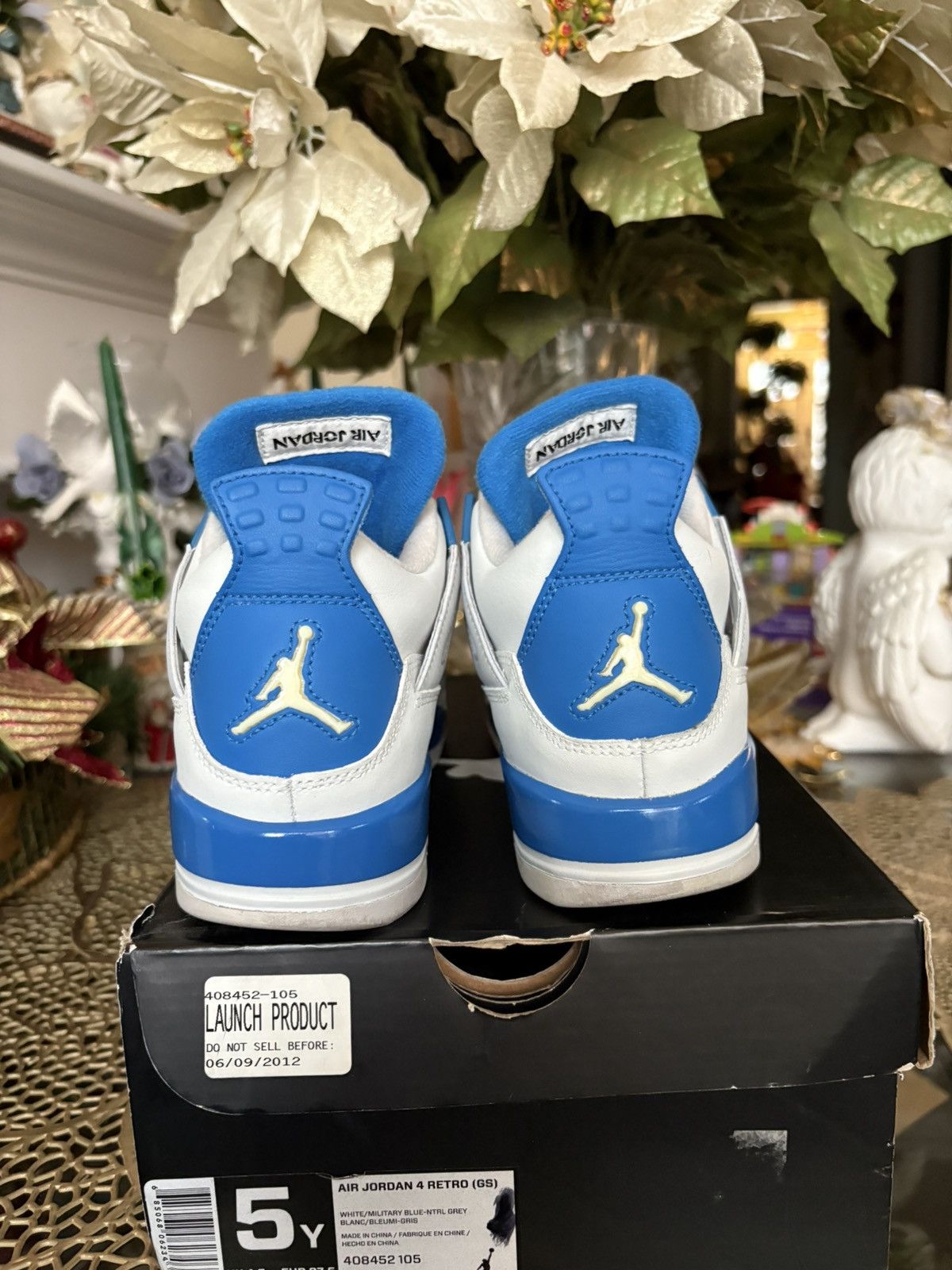 Jordan Brand Jordan 4 Military Blue’s 2012 with Box Size US 5 / EU 37 - 7 Thumbnail