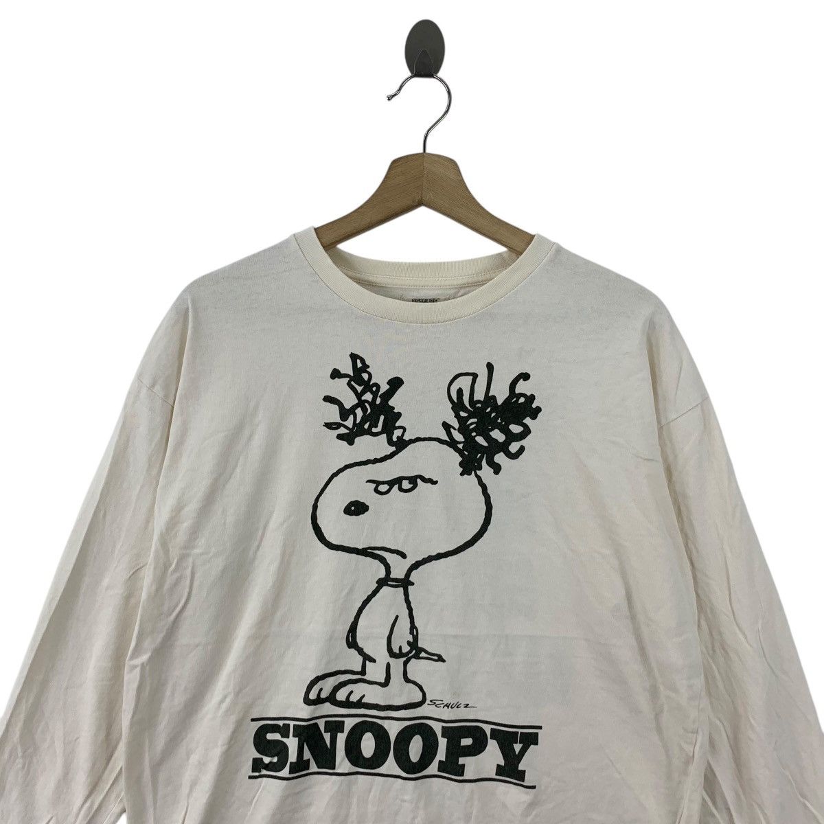 Vintage Vintage SNOOPY PEANUTS COMIC Bad Hair Day Tee Shirt Top Size S / US 4 / IT 40 - 2 Thumbnail
